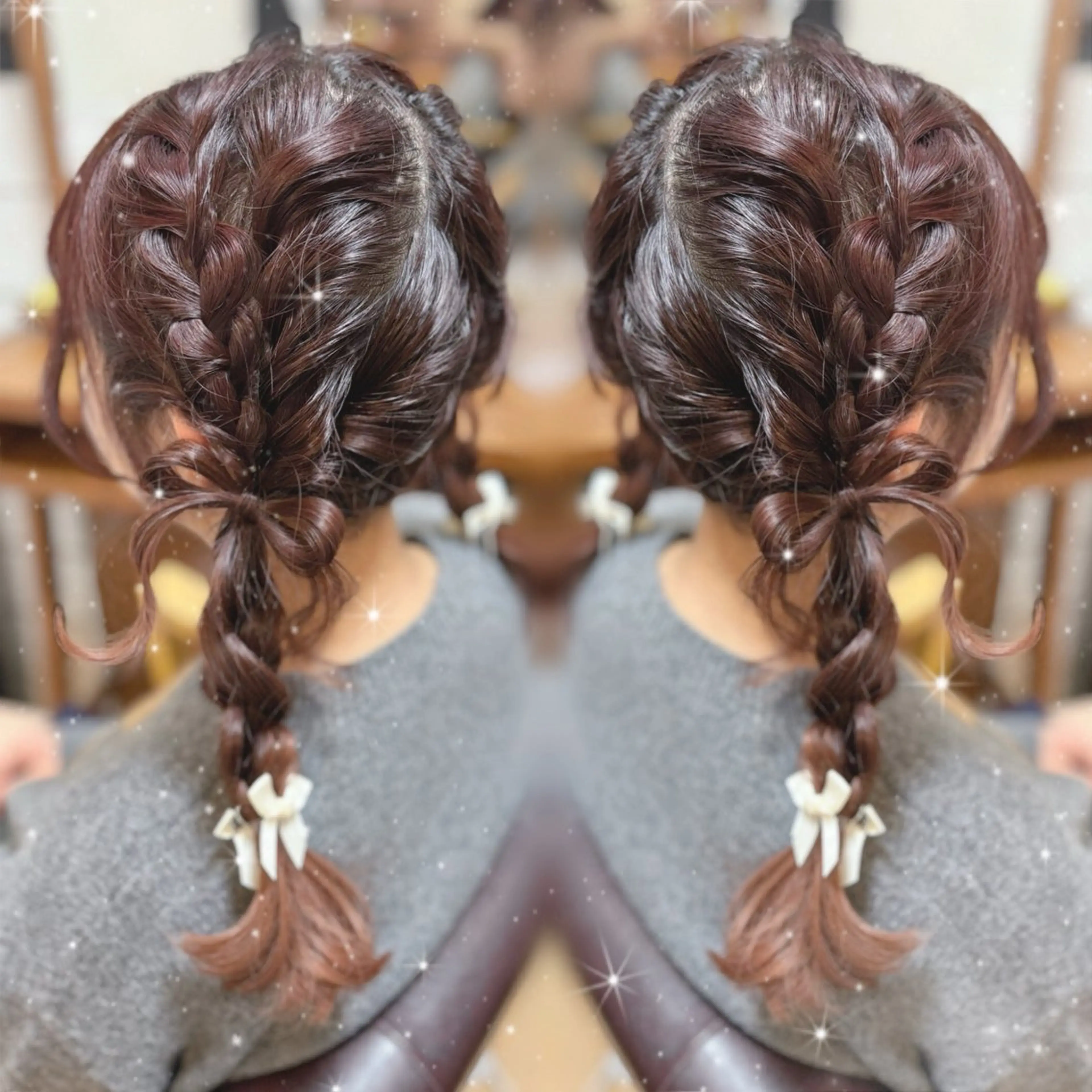 セミロング ヘアアレンジ ヘアセット linette所属・🐩推し活🐩 FUTABA🍒のヘアスタイル