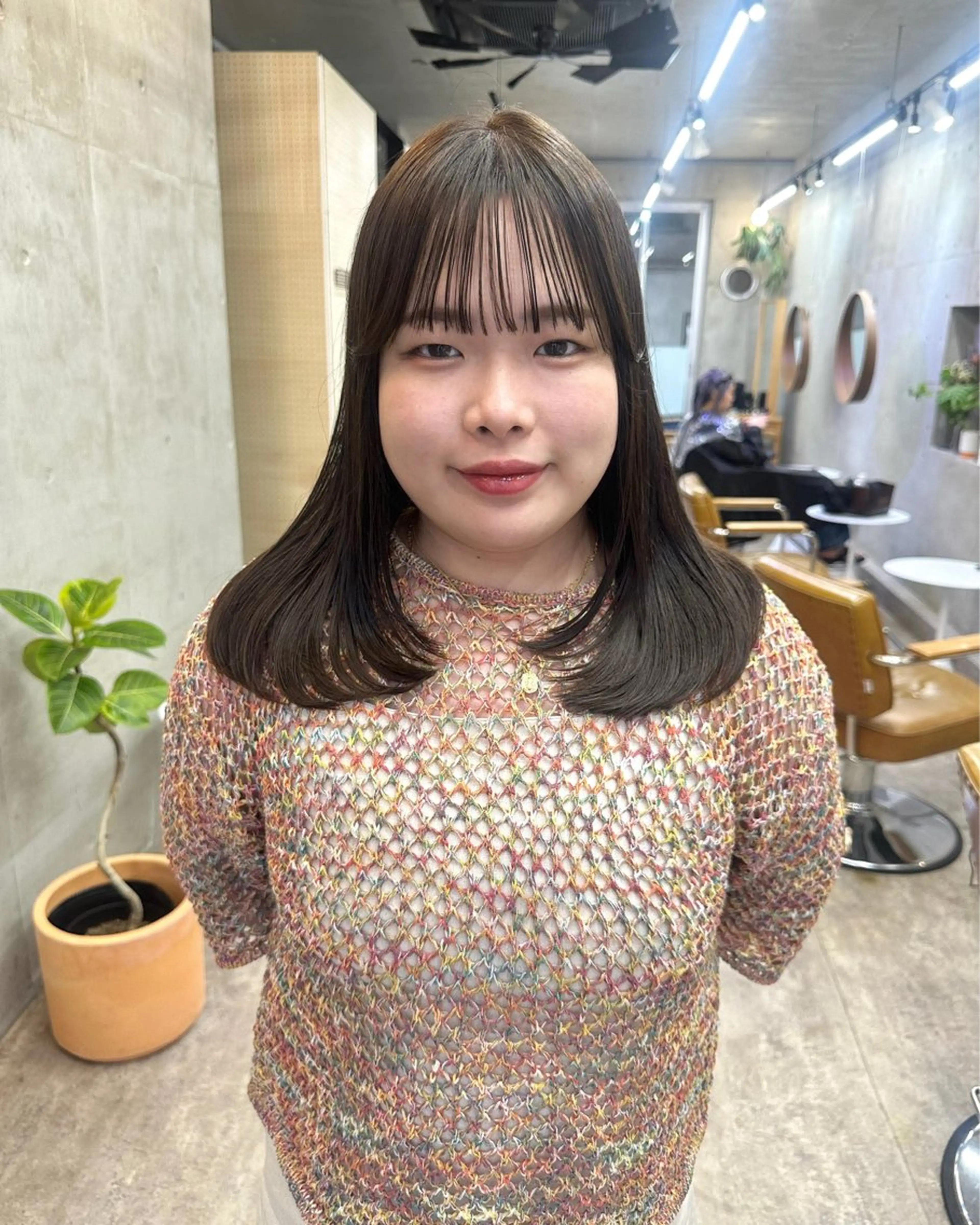 ミディアム カラー ベージュカラー ブリーチ ブラウンカラー ケアブリーチ グレージュ カットモデル募集中 ／HARUKA🎀のヘアスタイル