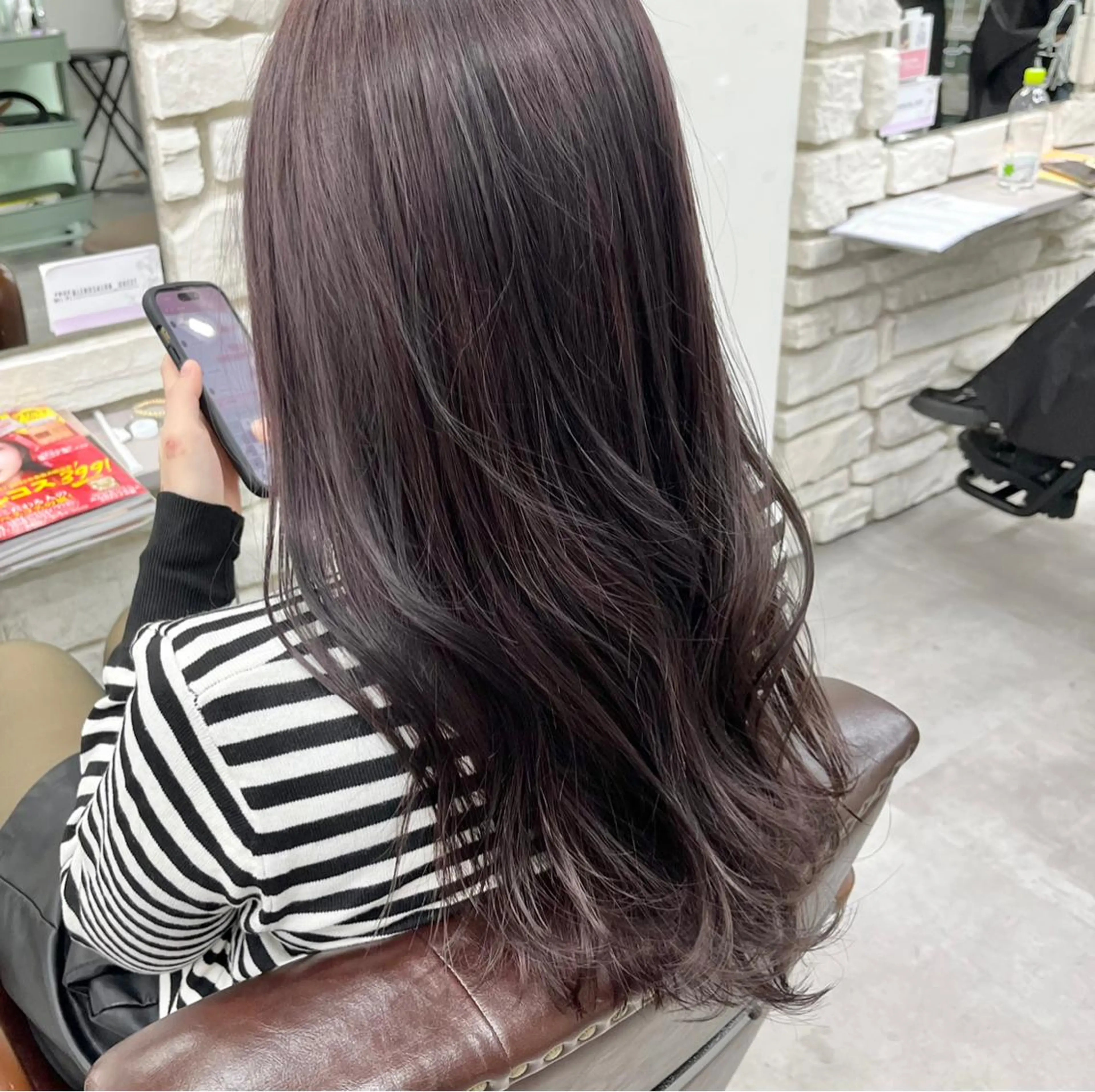 ロング カラー ラベンダーカラー カット ヘアカラー トリートメント 巻ける髪質改善で美髪 にデザイン✨/よしみのヘアスタイル