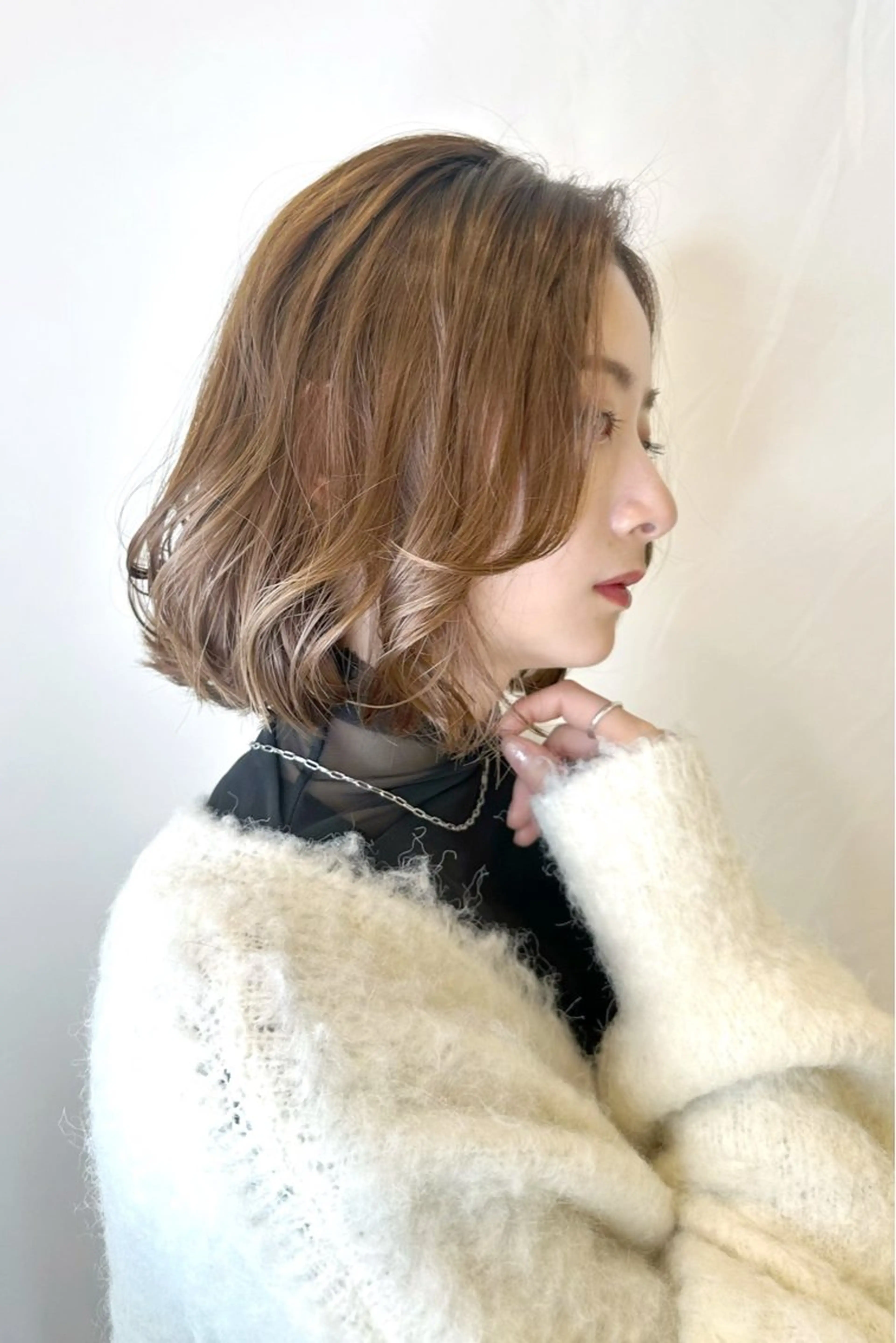 ミディアム カラー ヘアアレンジ カット ヘアカラー トリートメント 白髪ぼかし大人メンズ 根本零のヘアスタイル