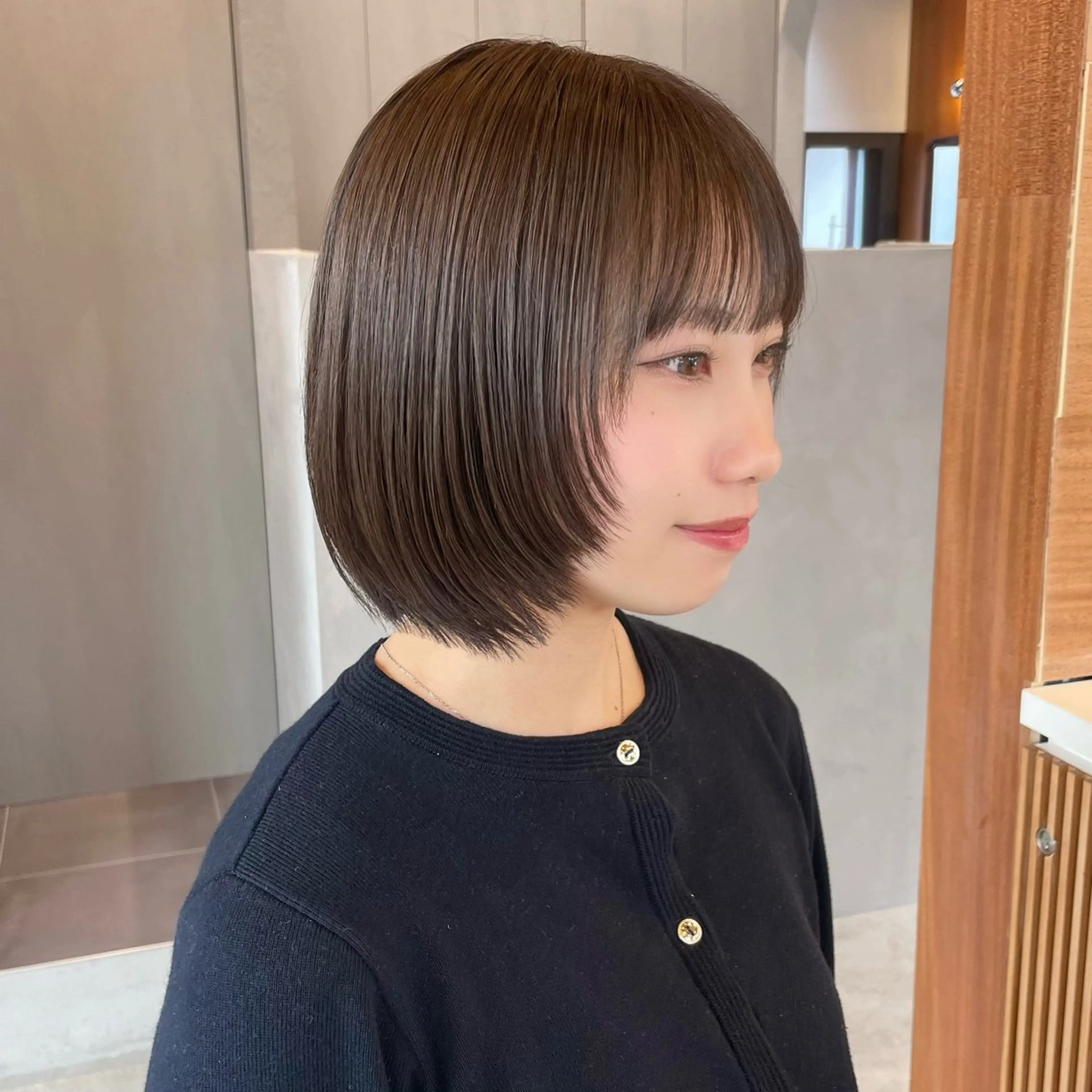 ショート カラー ボブレイヤー ボブ 顔周りカット レイヤーカット トリートメント カット ヘアカラー トリートメント ボブ/縮毛矯正/レイ ヤー♡Natsukiのヘアスタイル