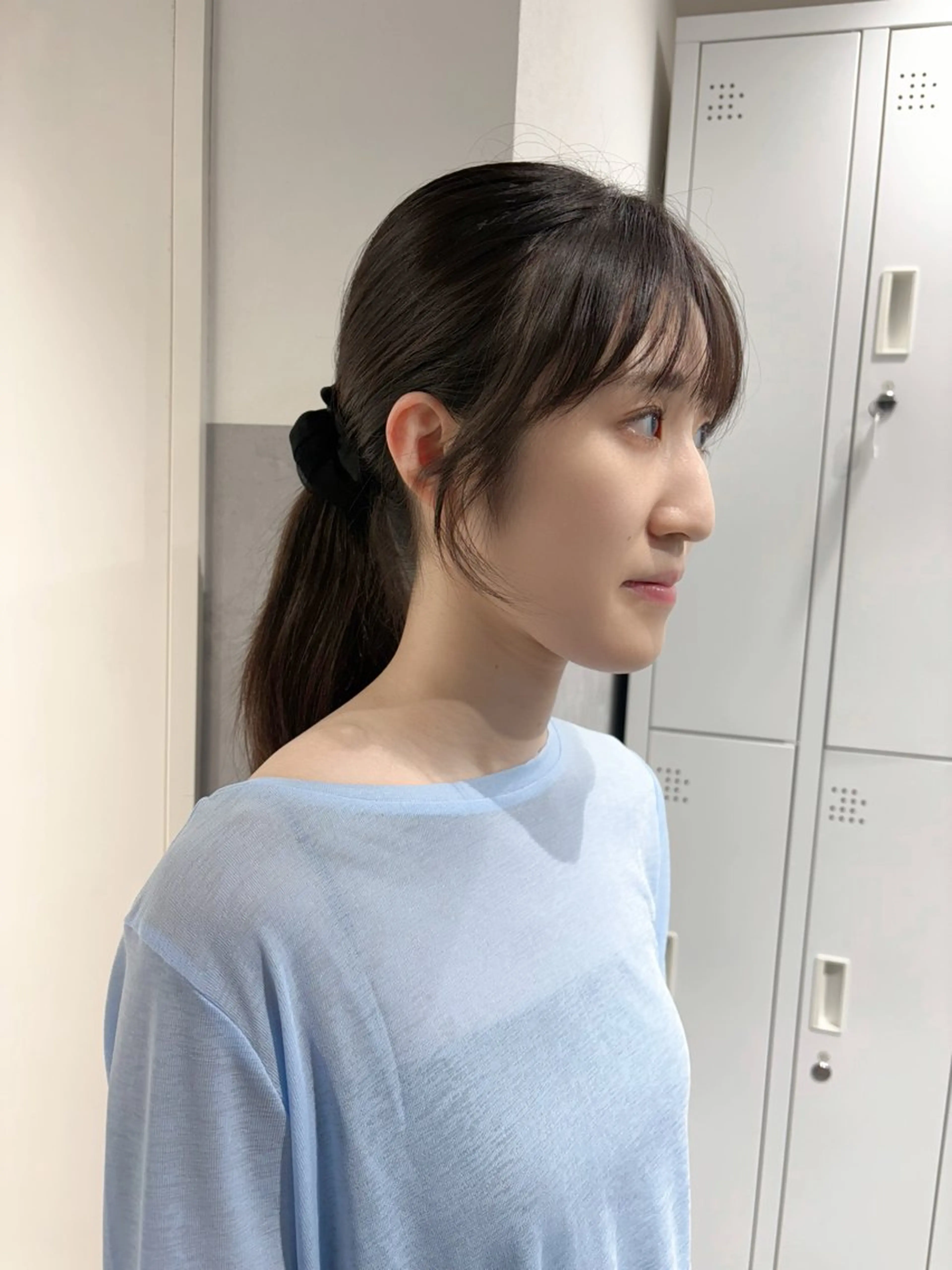 カット ベージュ、ブラウン ／ボブ　ユミのヘアスタイル