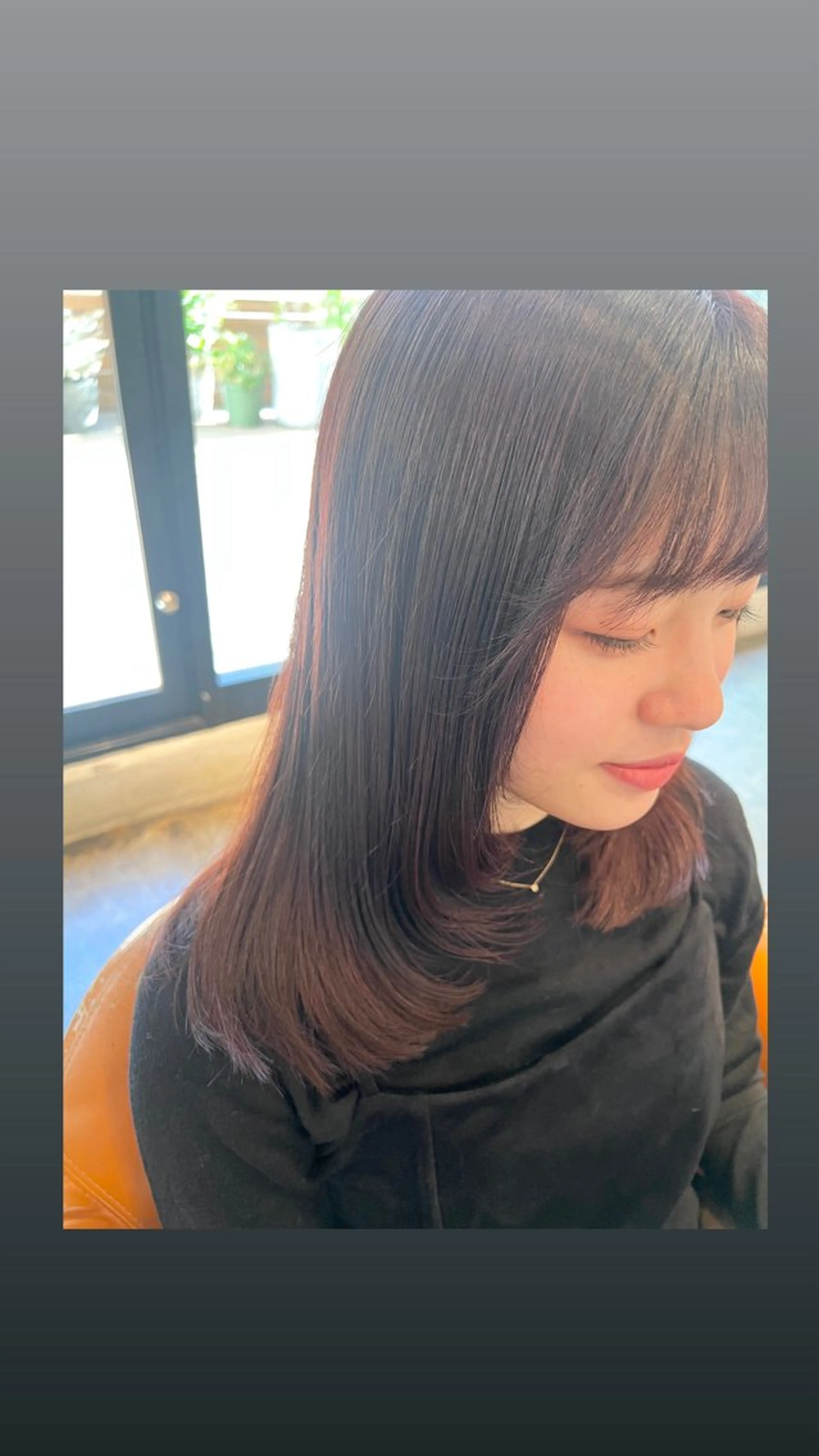 セミロング 髪質改善 韓国風ヘア レイヤーカット トリートメント カット ヘアカラー トリートメント ハイライト/インナー /ブリーチ/レイヤーのヘアスタイル