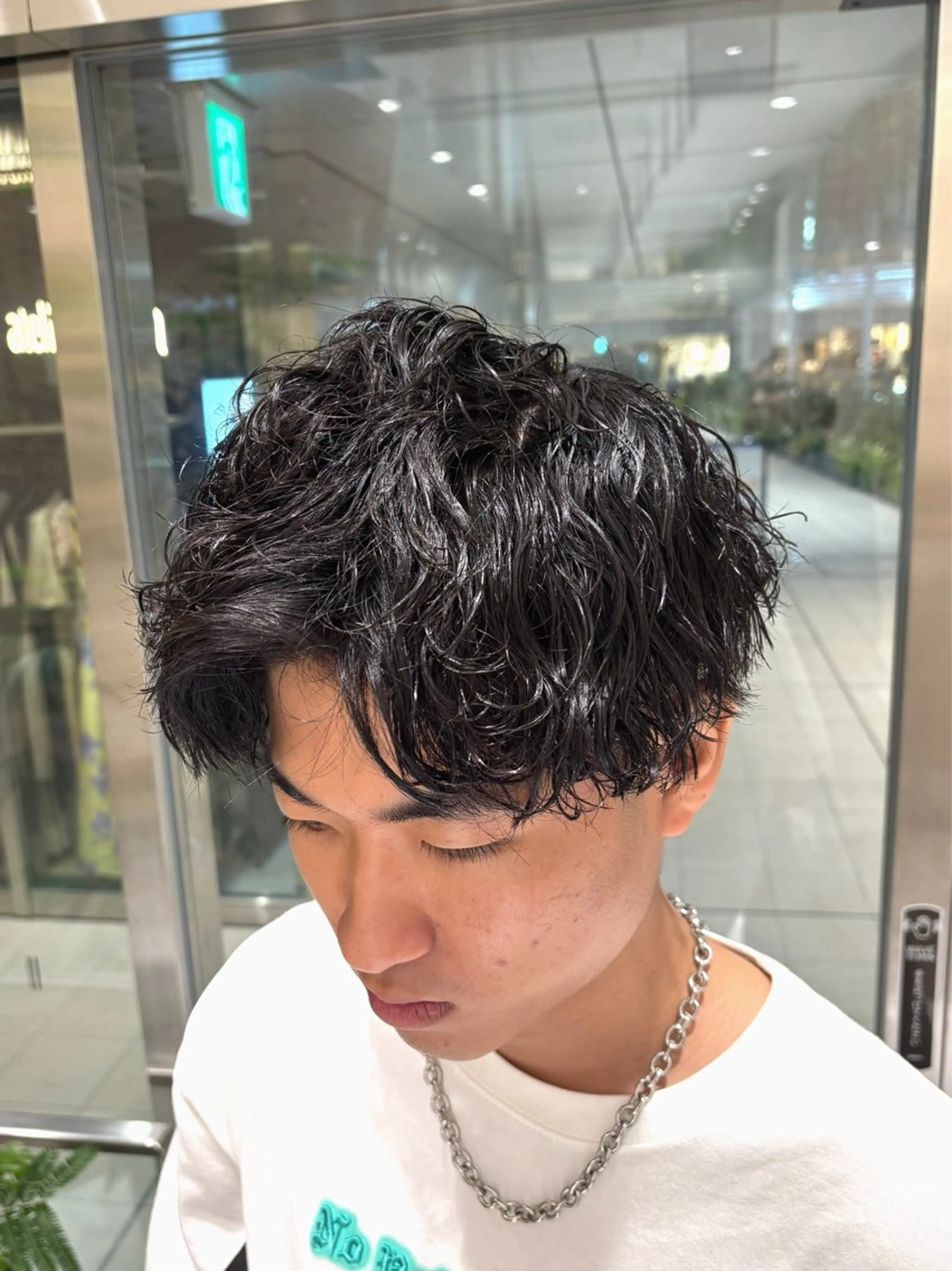 パーマ メンズ メンズパーマ 波巻きパーマ カット パーマ 矢野 一義のヘアスタイル