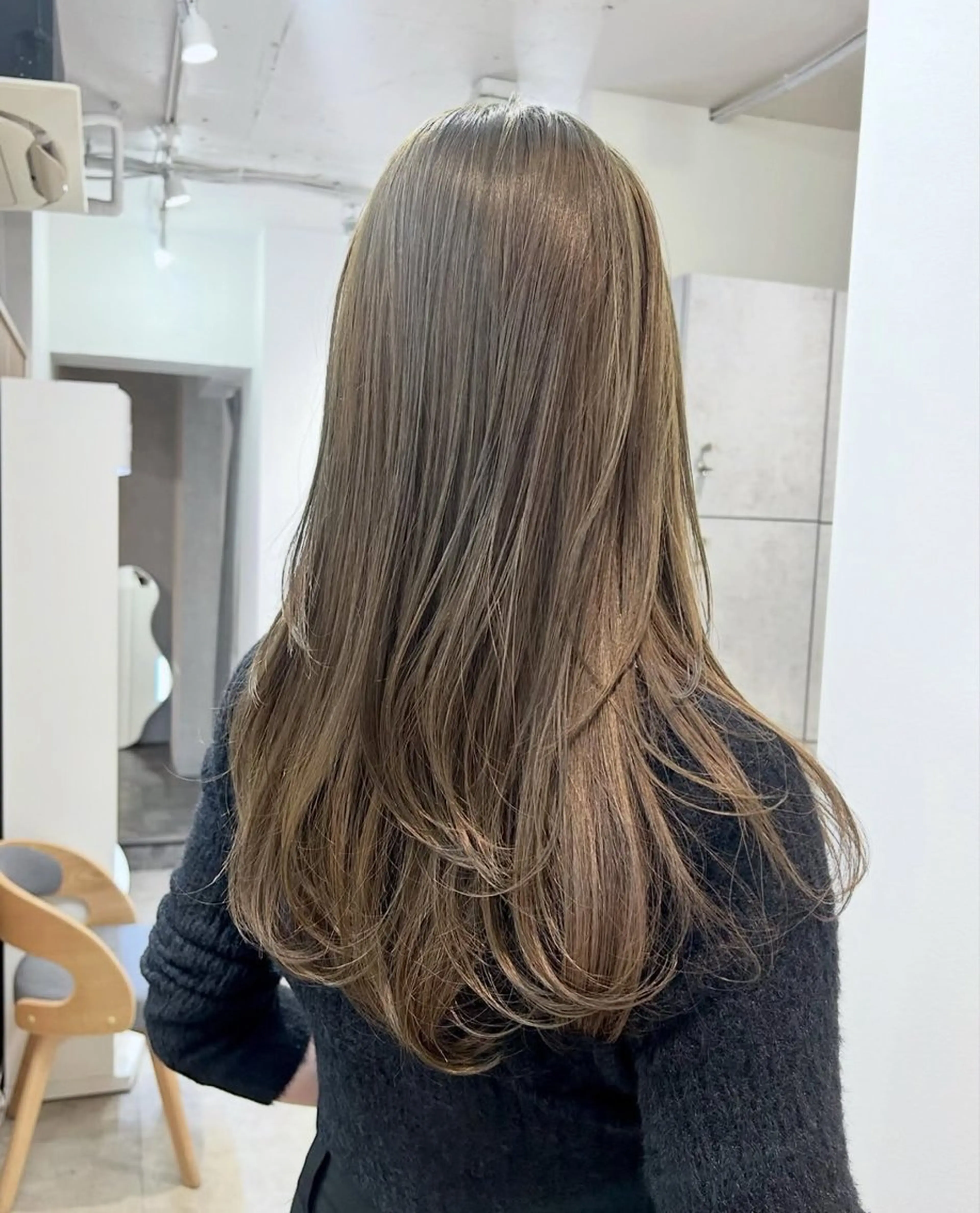 【新規】🤍カット+ケアWカラー(ブリーチなし)+リンケージトリートメント🤍(暗髪/地毛からのトーンアップ◎)の写真