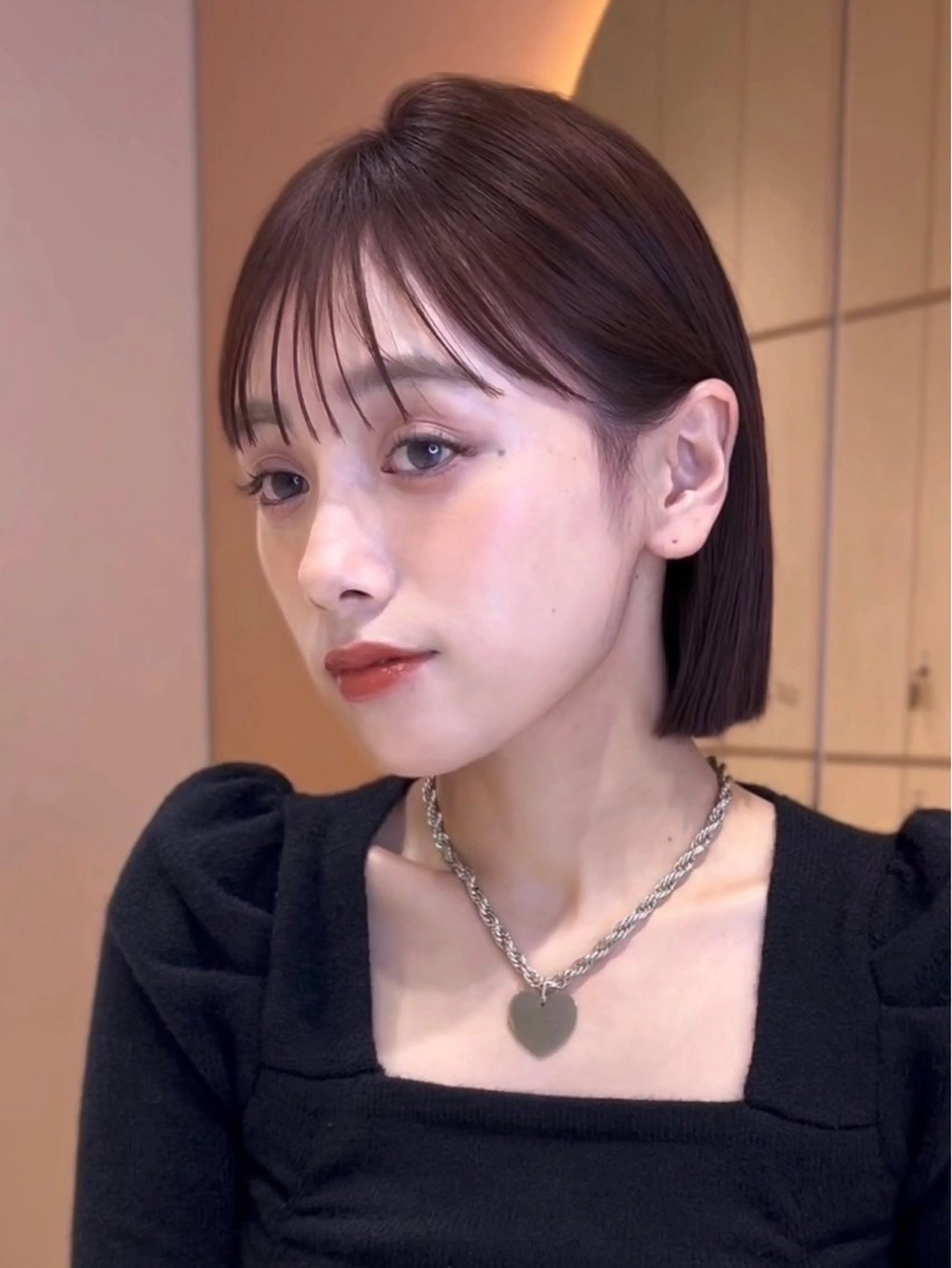 ショート カラー パーマ 切りっぱなしボブ ボブ 縮毛矯正 カット 縮毛矯正 ♥️似合わせボブ/ 縮毛矯正/大和田拓夢のヘアスタイル