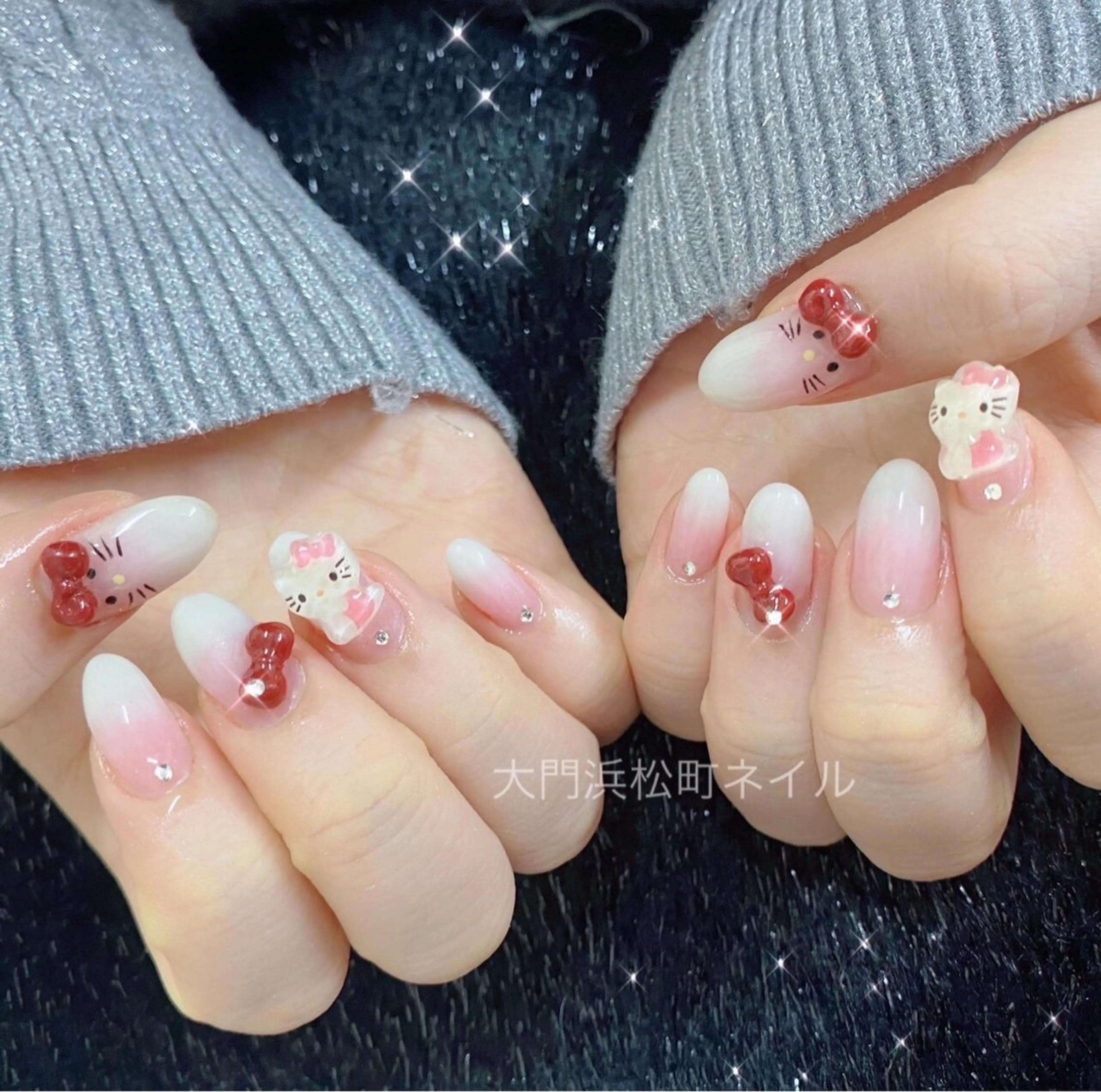 ネイル ボルドー フレンチネイル ガラスフレンチ マグネットネイル ミラーネイル 大門浜松町 ネイルのネイルデザイン