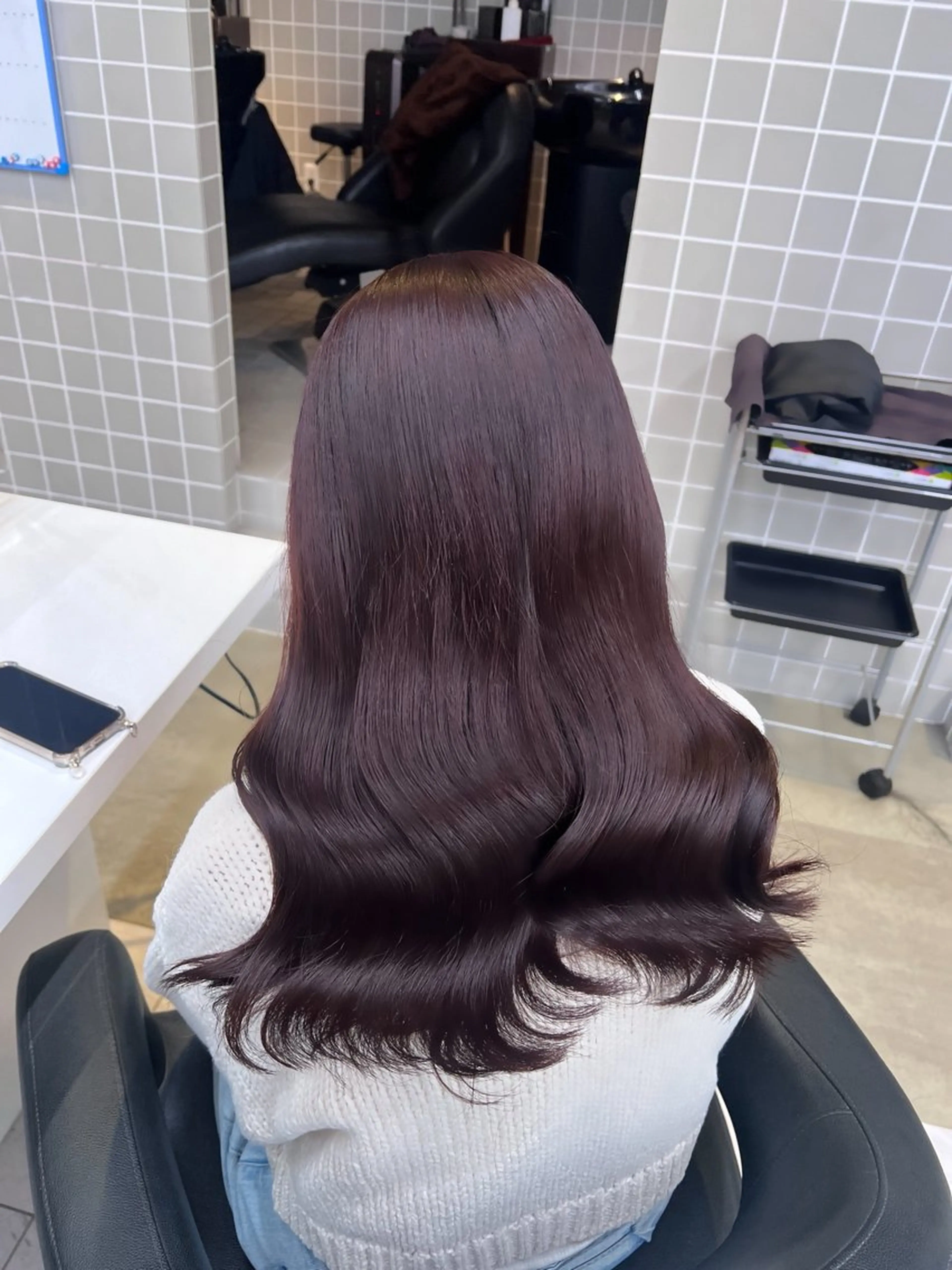 セミロング カラー 💖札幌カラー 指名No.1💖玲奈のヘアスタイル