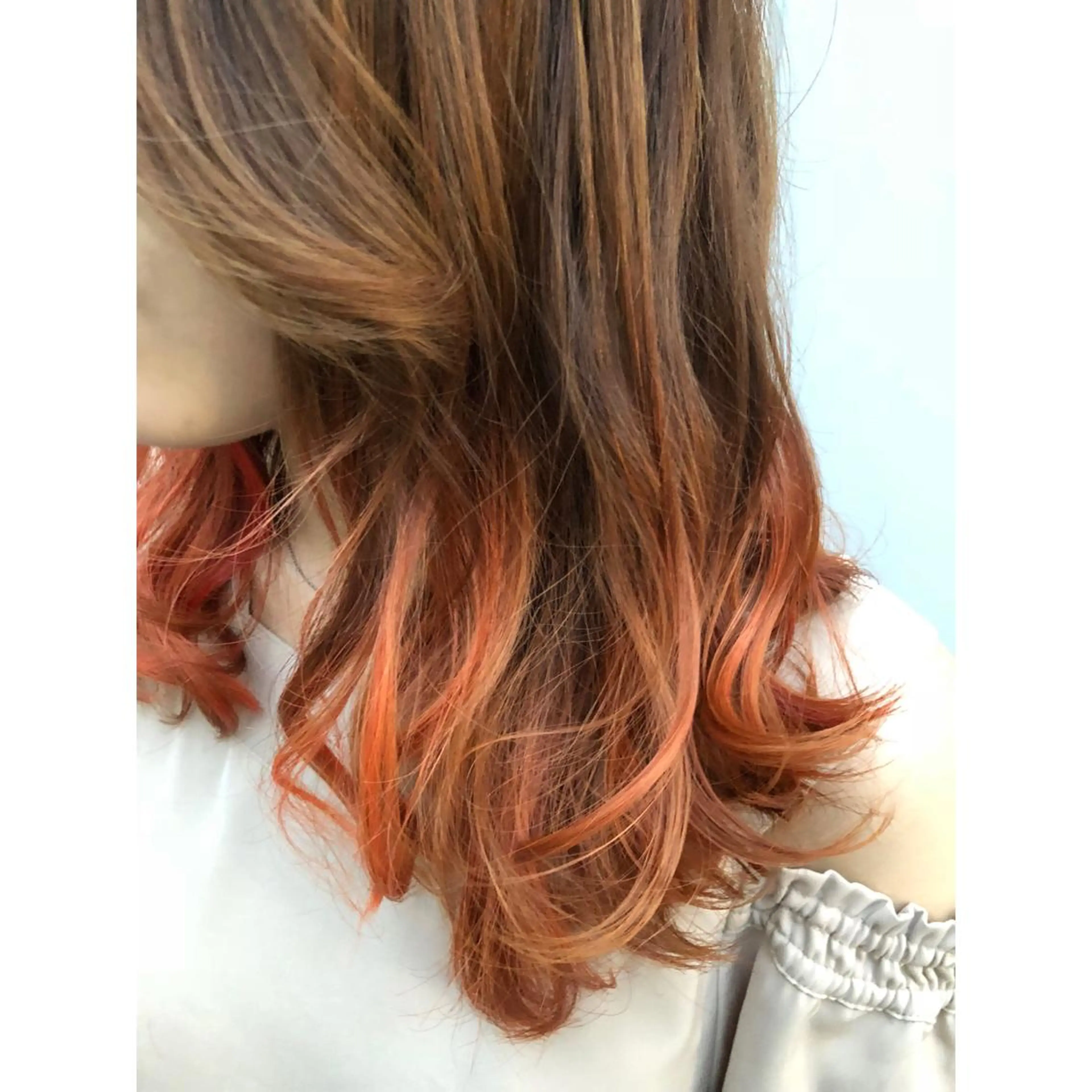 ロング カラー ユニコーンカラー パーソナルカラー診断 できます　木曽　主博のヘアスタイル