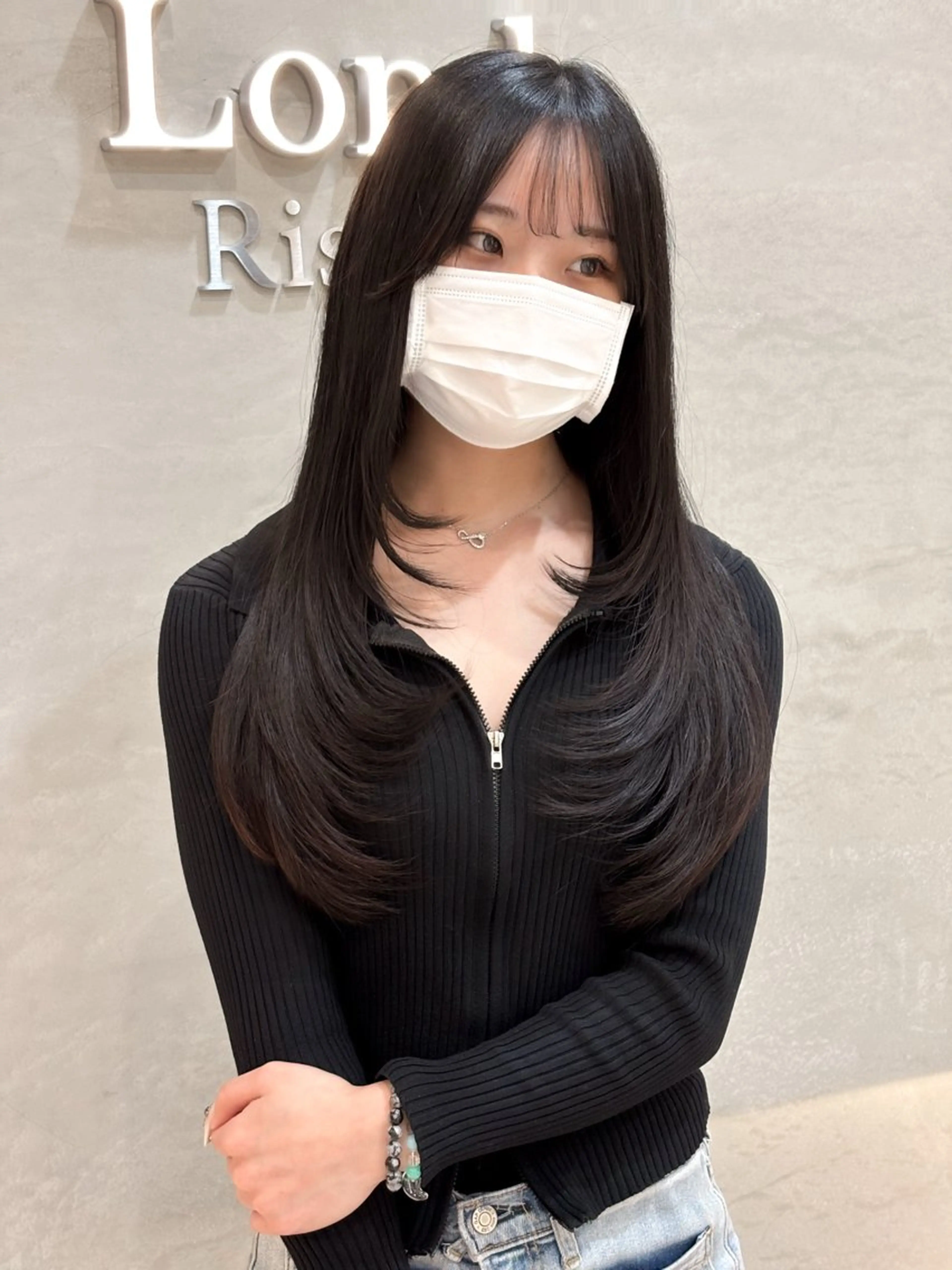 ロング カラー カット ヘアカラー レイヤー/韓国縮毛 矯正/nanokaのヘアスタイル