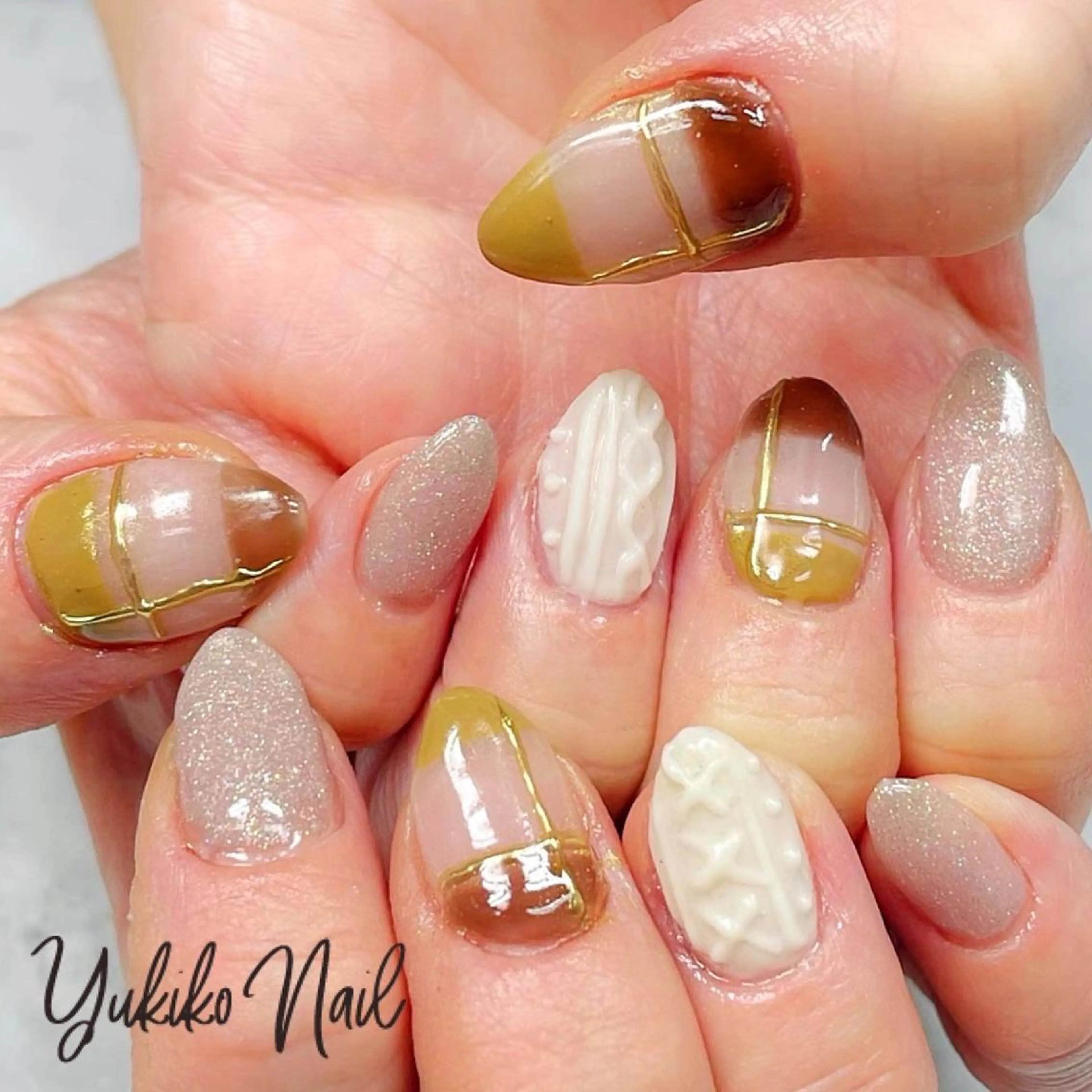 ネイル ミラーネイル 持ち込み ユキコ ネイルのネイルデザイン