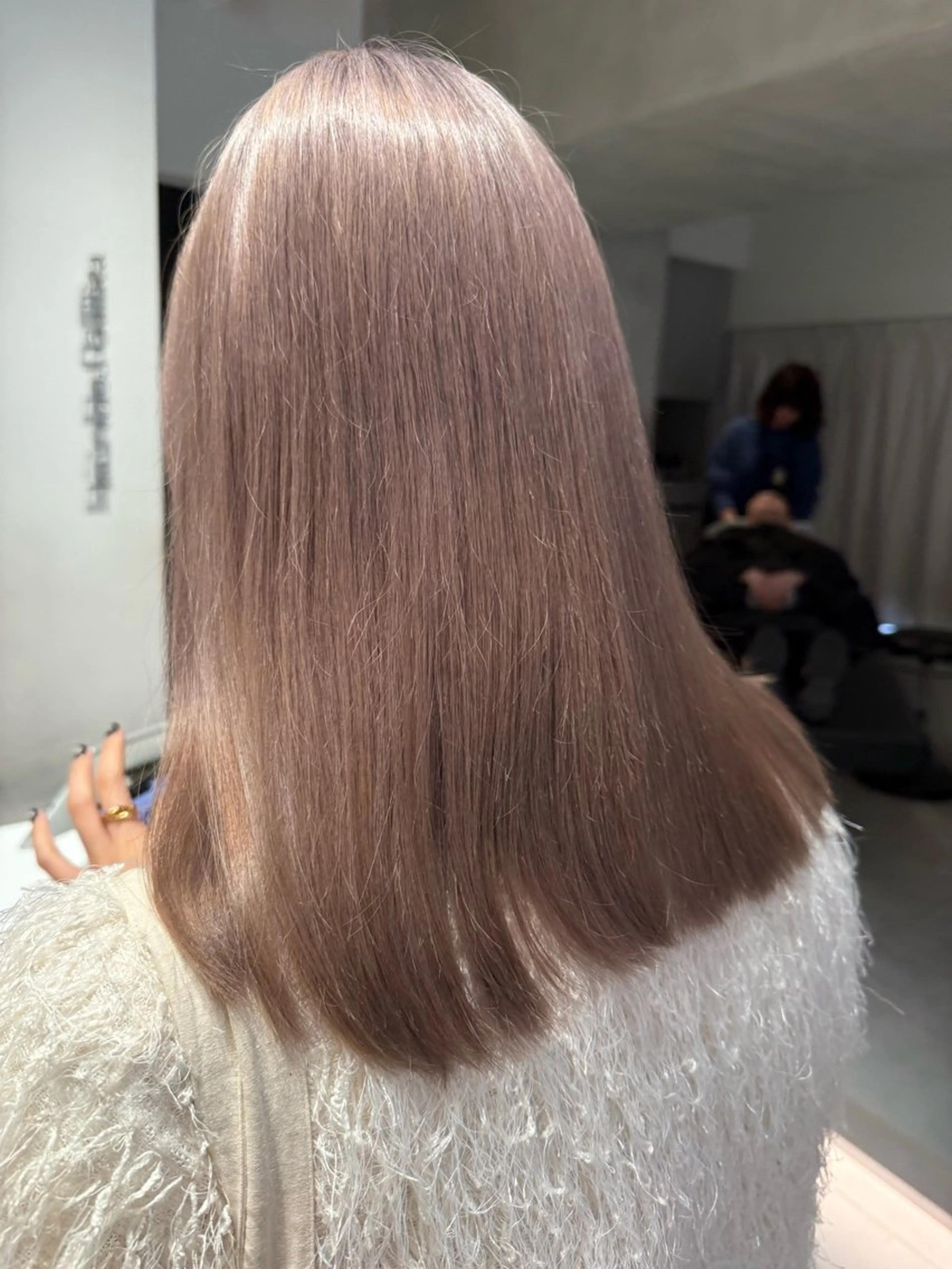 ロング カラー ヘアアレンジ ヘアカラー トリートメント オリーブ透明感カラー 表参道/MIKUのヘアスタイル