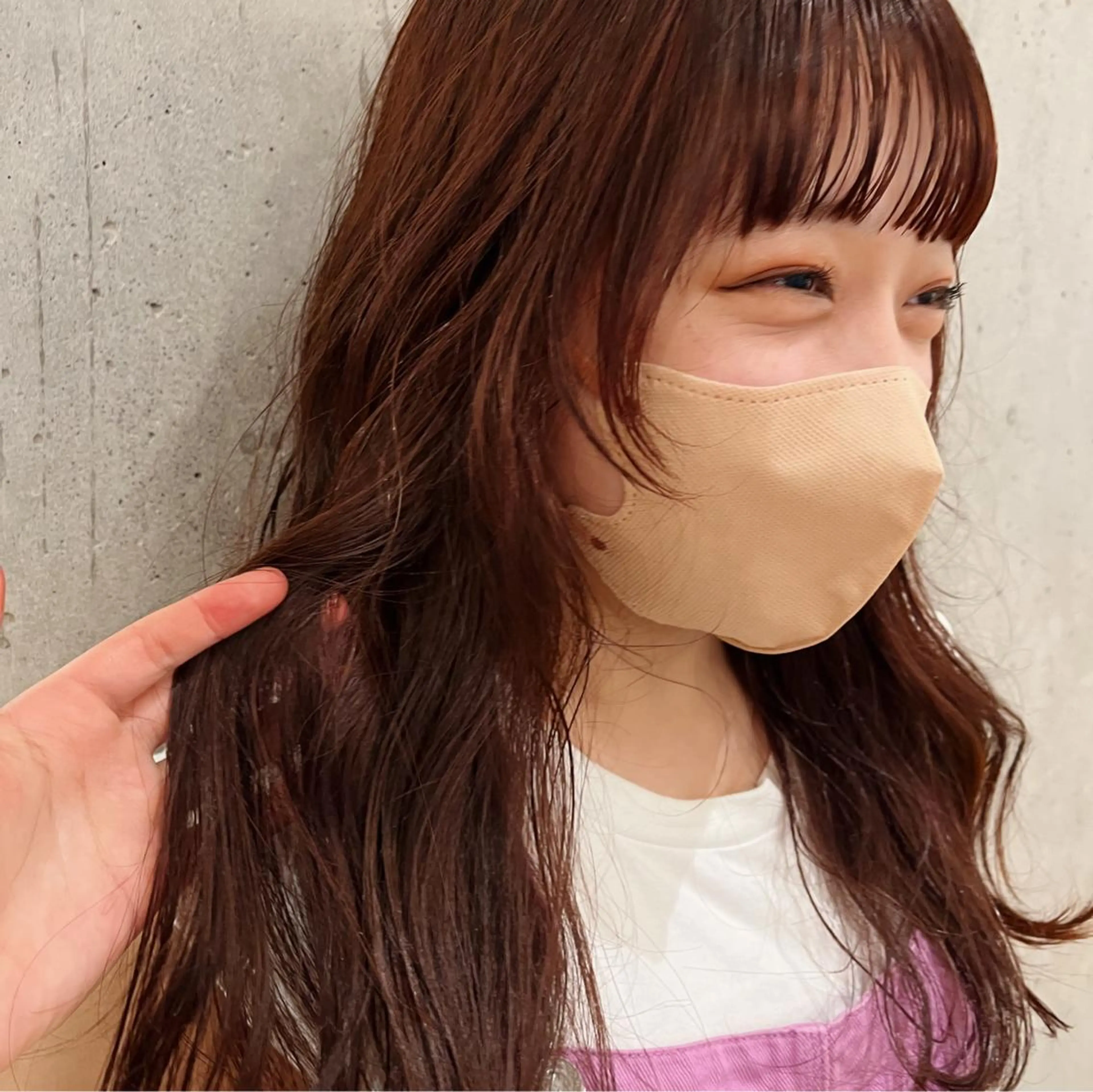 ロング カラー オレンジ 暖色/パーマ 🌼クニトウメイのヘアスタイル