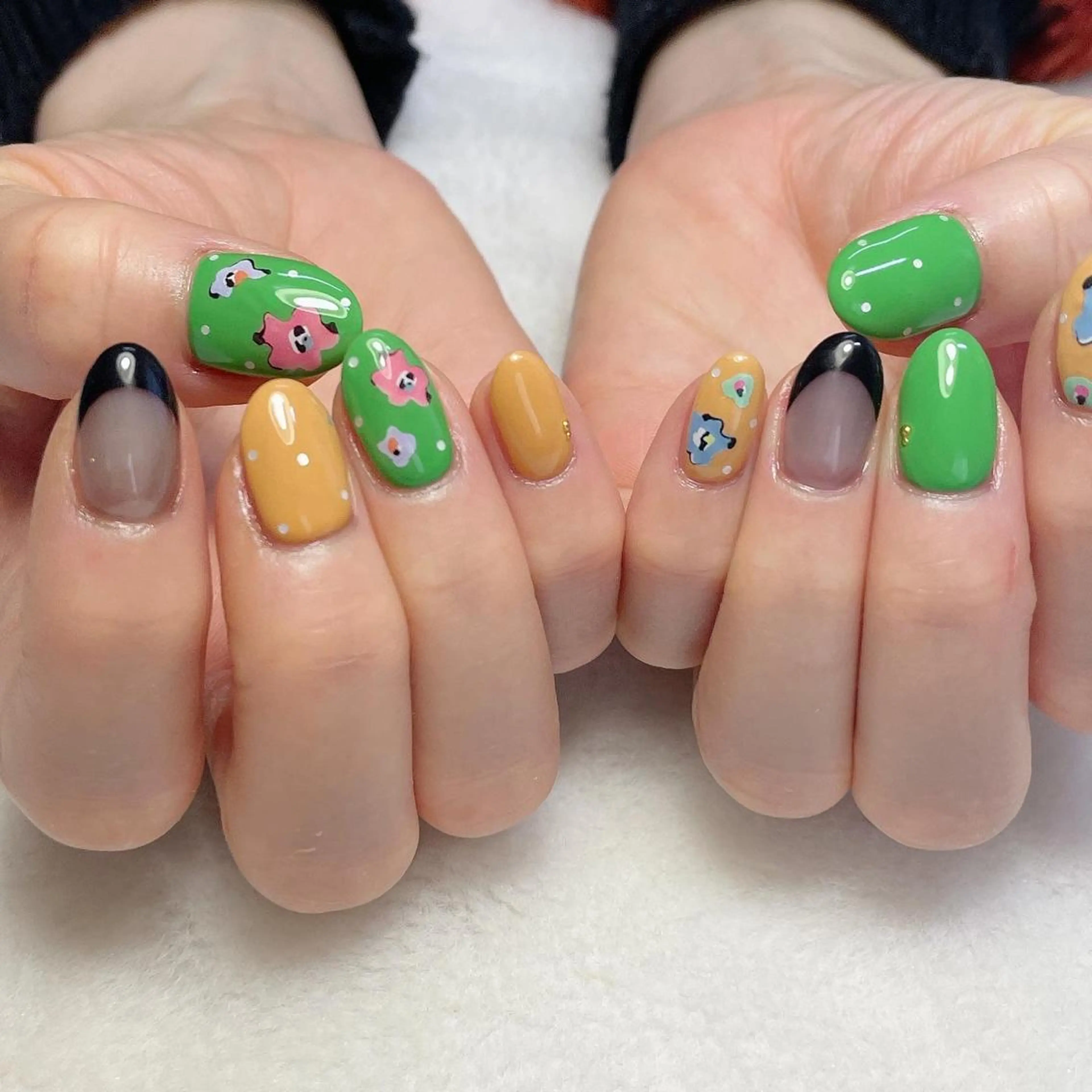 ネイル フラワーネイル ニュアンスネイル ハンドネイル kipinail 川﨑えりかのネイルデザイン