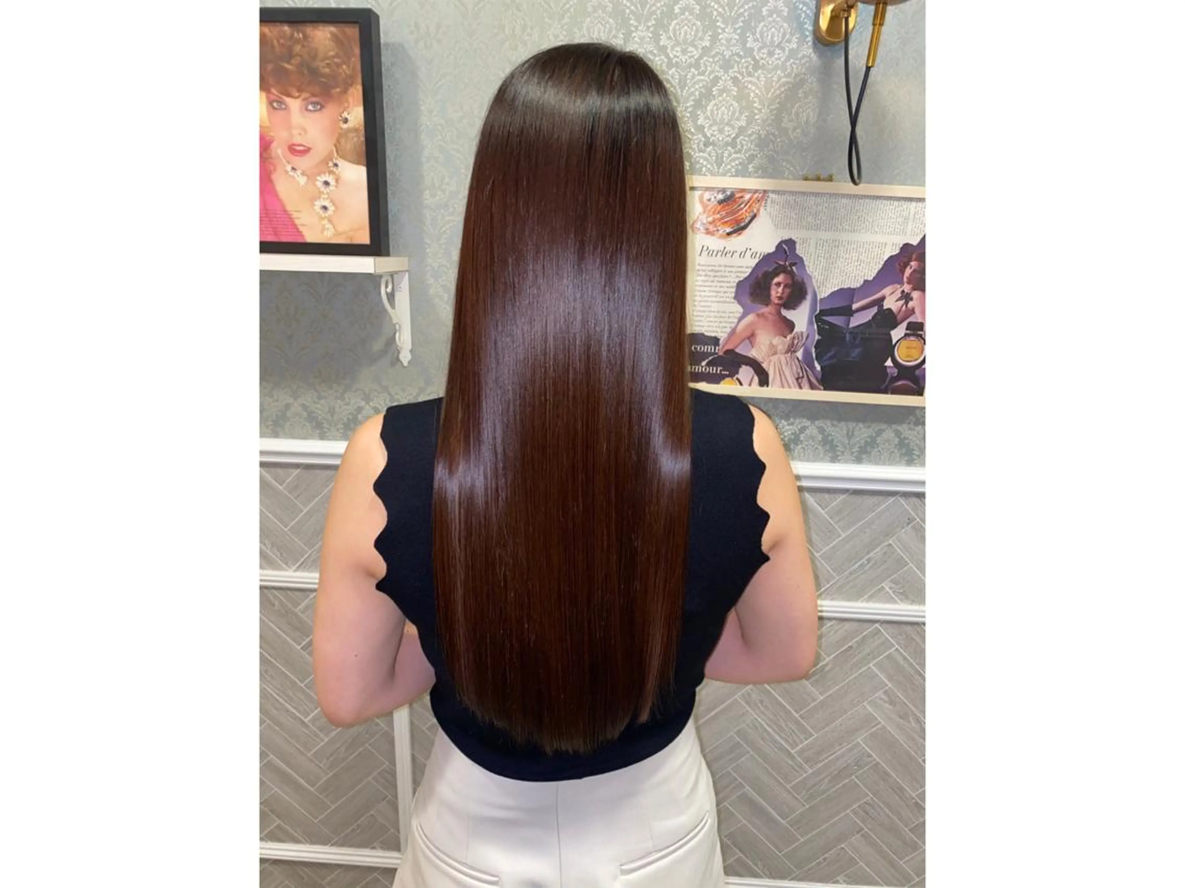 セミロング パーマ 髪質改善 ストレートパーマ カット 縮毛矯正 トリートメント 縮毛矯正/髪質改善 表参道/千田大地のヘアスタイル