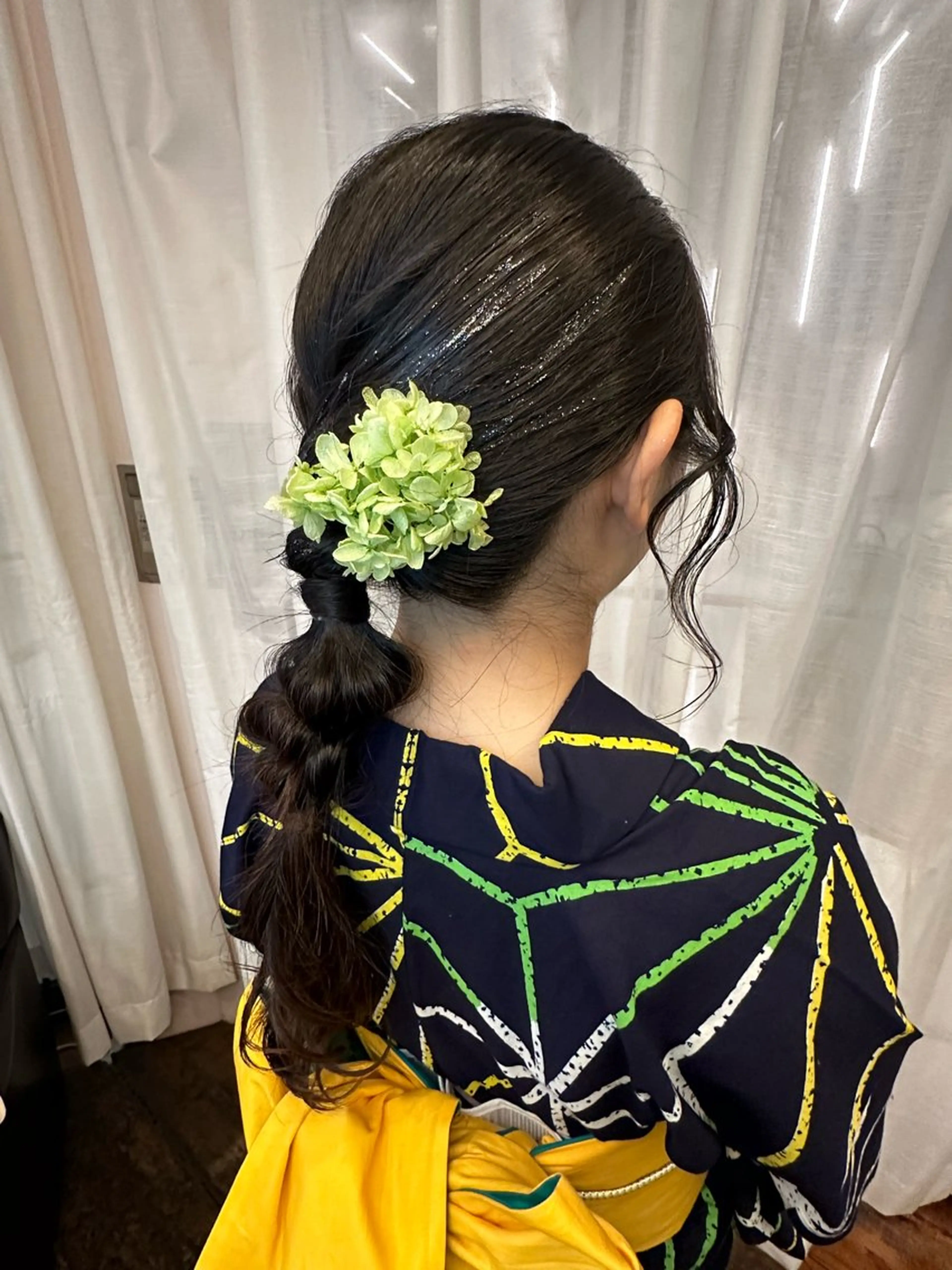 浴衣着付け4種の中からヘアセット込みの写真