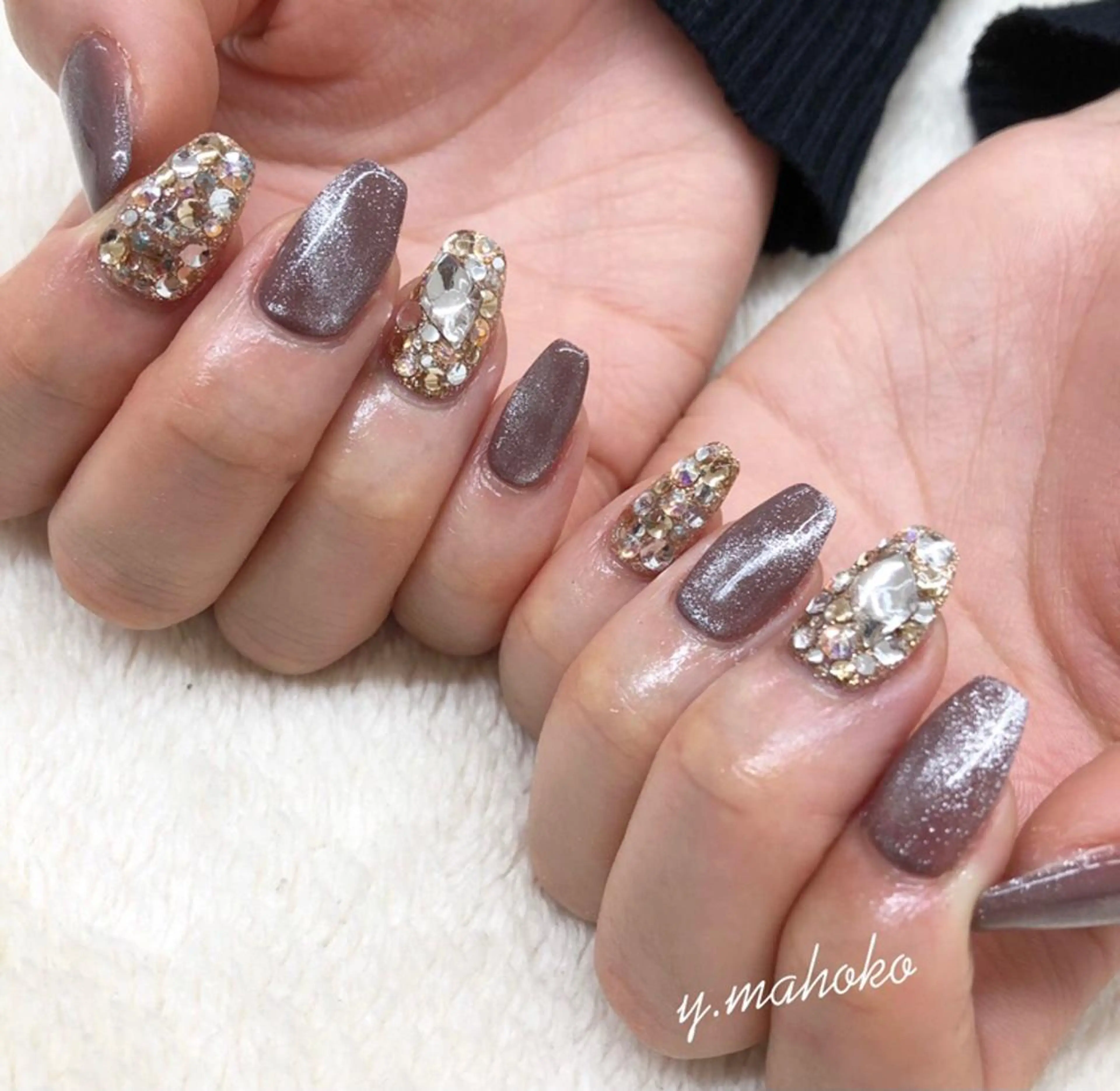ネイル ハンドネイル She nail studio 原宿所属・パラジェル有/ スカルプ/mahoのネイルデザイン