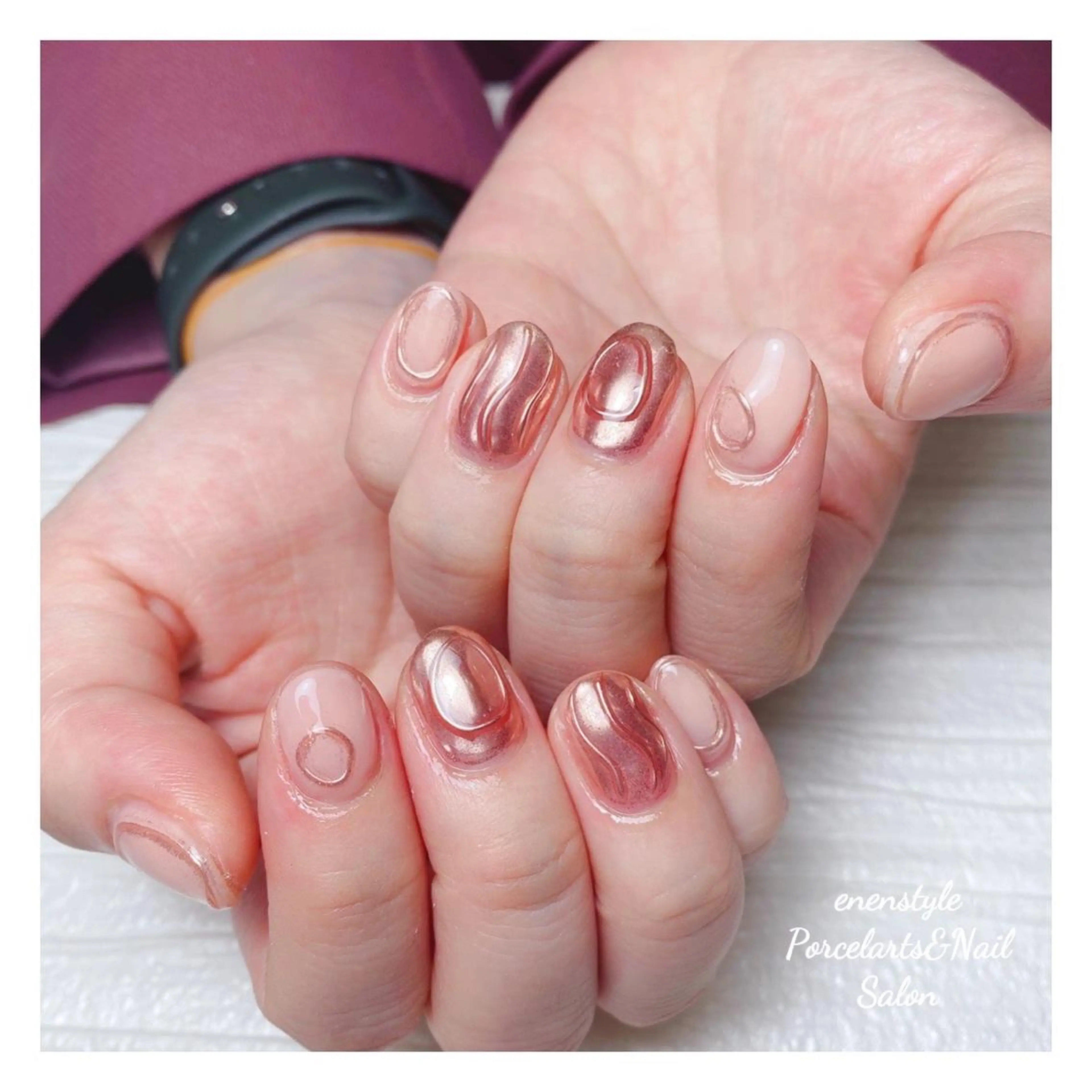 ミディアム ネイル 👑enen style👑のネイルデザイン