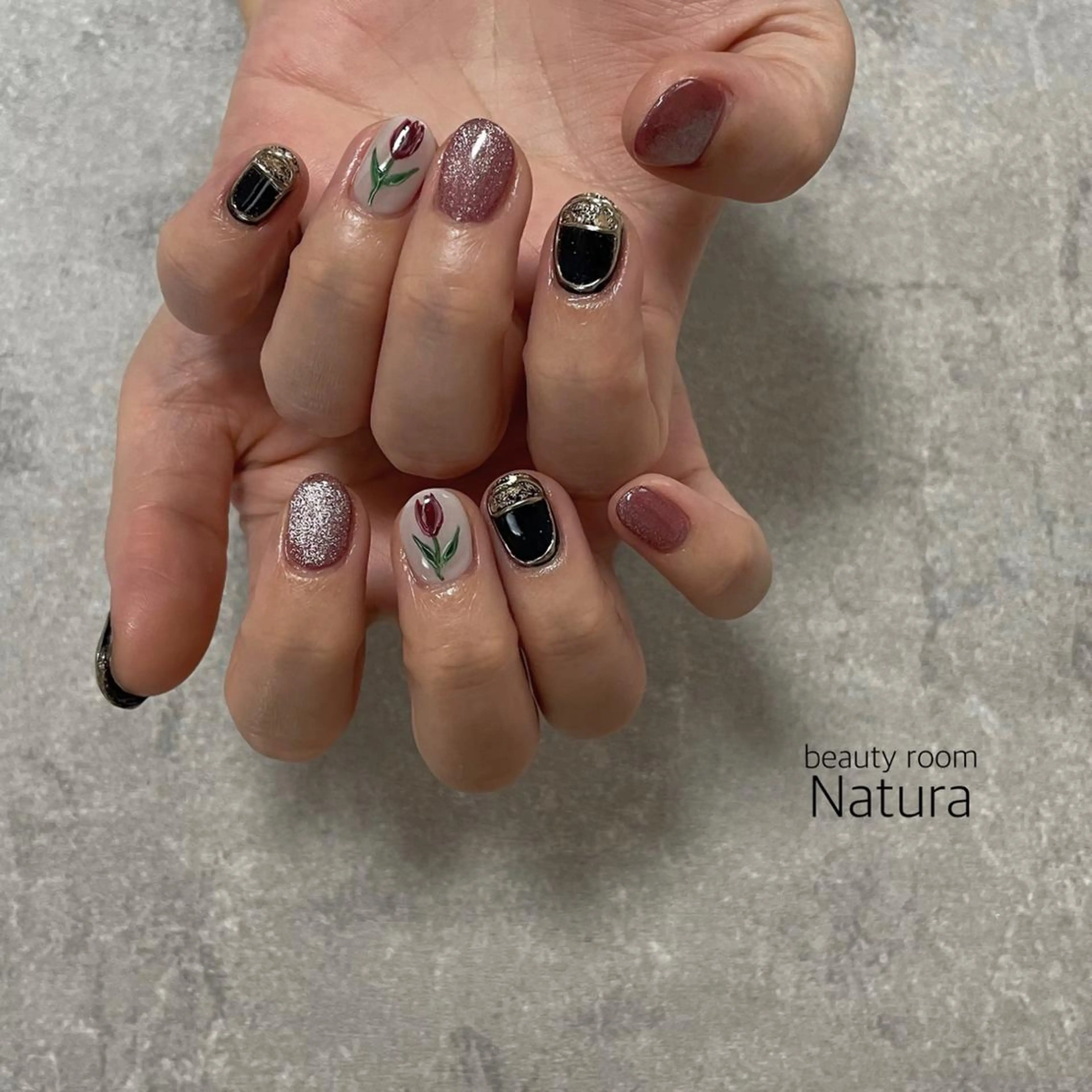 ネイル 長さ出し ネイルチップ ハンドネイル beautyroom Naturaのネイルデザイン