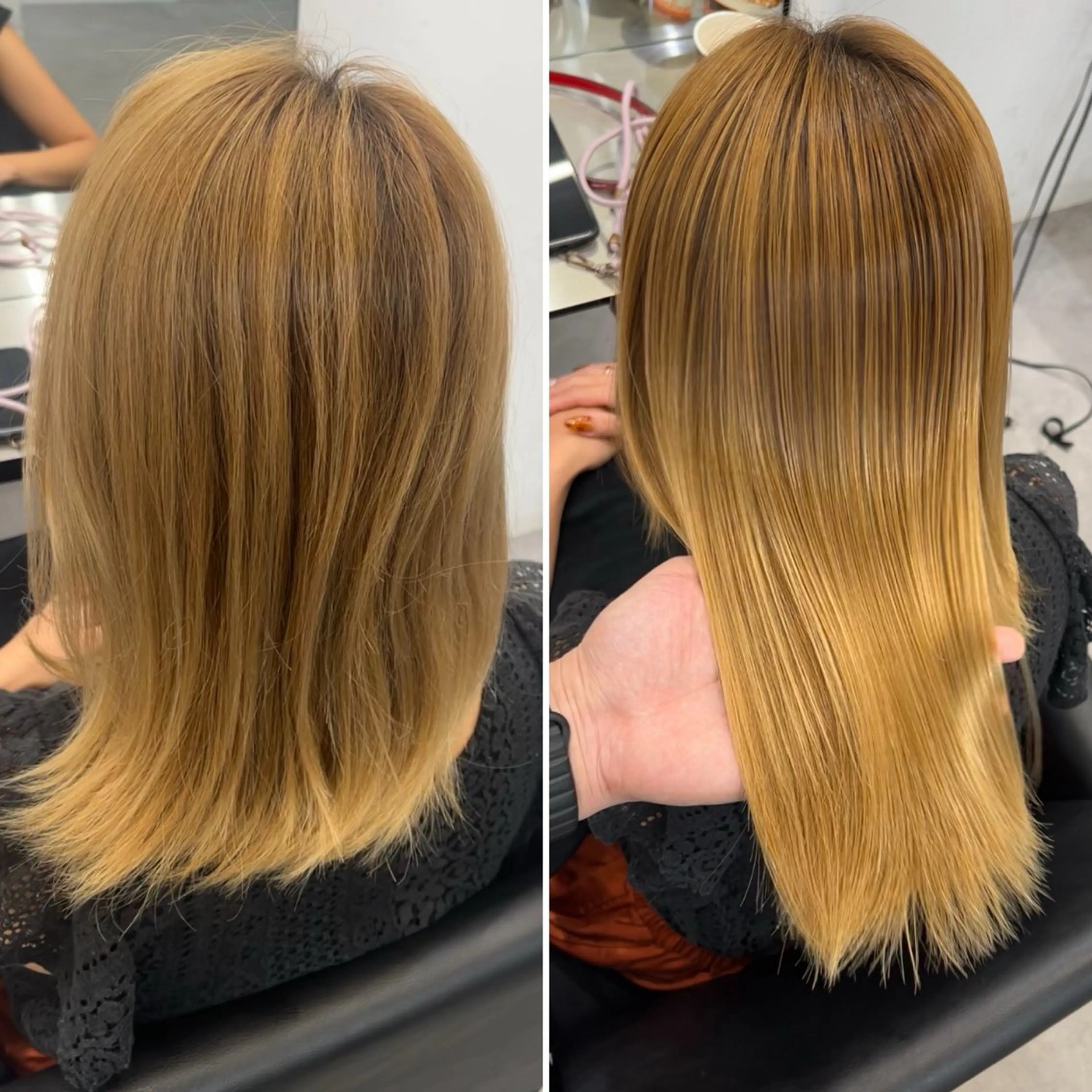 セミロング カット 縮毛矯正 トリートメント 髪質改善/縮毛矯正 梅田茶屋町/西尾祐作のヘアスタイル