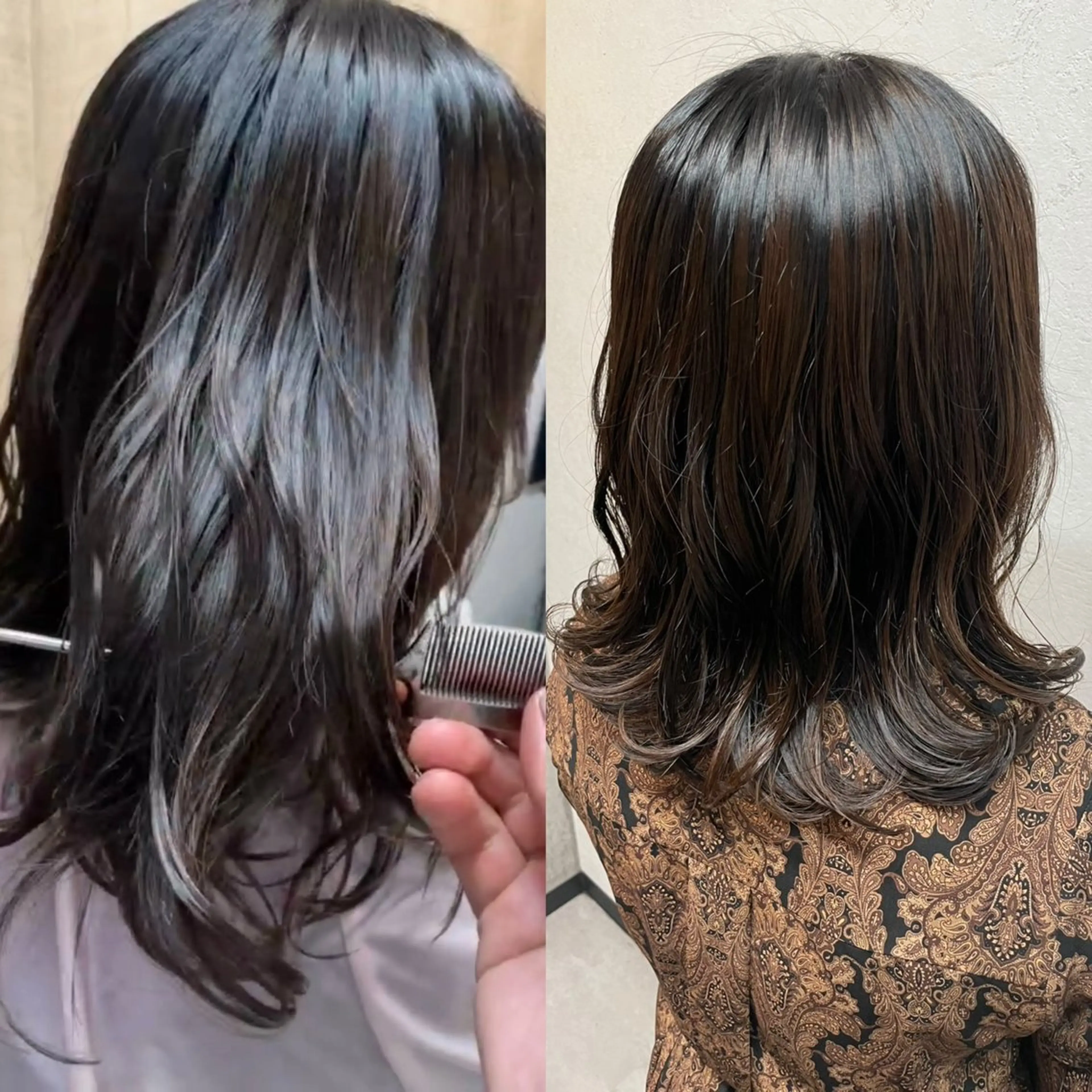 ミディアム カット パーマ 縮毛矯正 トリートメント 断られる髪に答えを ♣️井上秀樹♠️のヘアスタイル