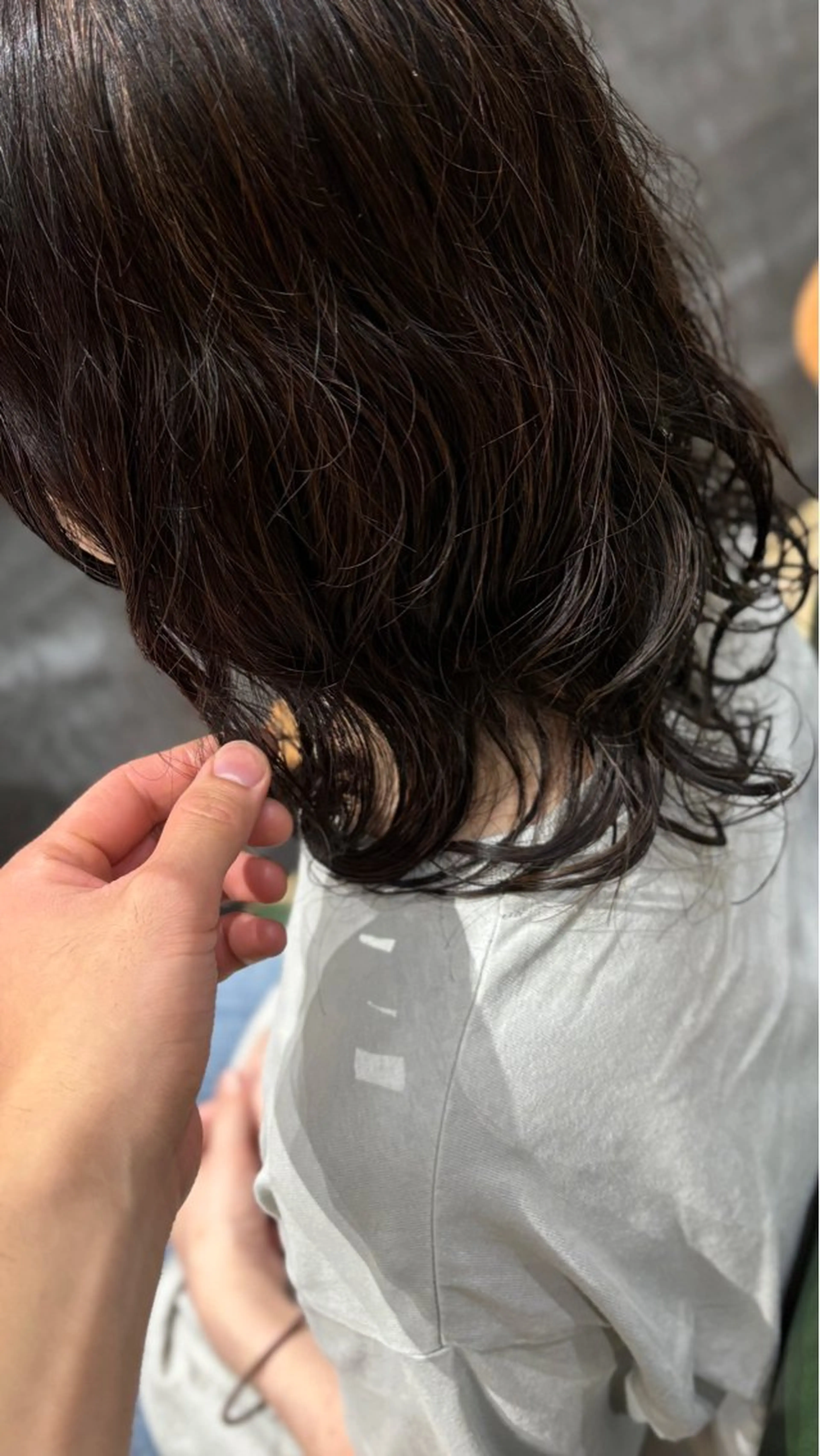 ミディアム パーマ ミディアムパーマ 菊池 蓮のヘアスタイル
