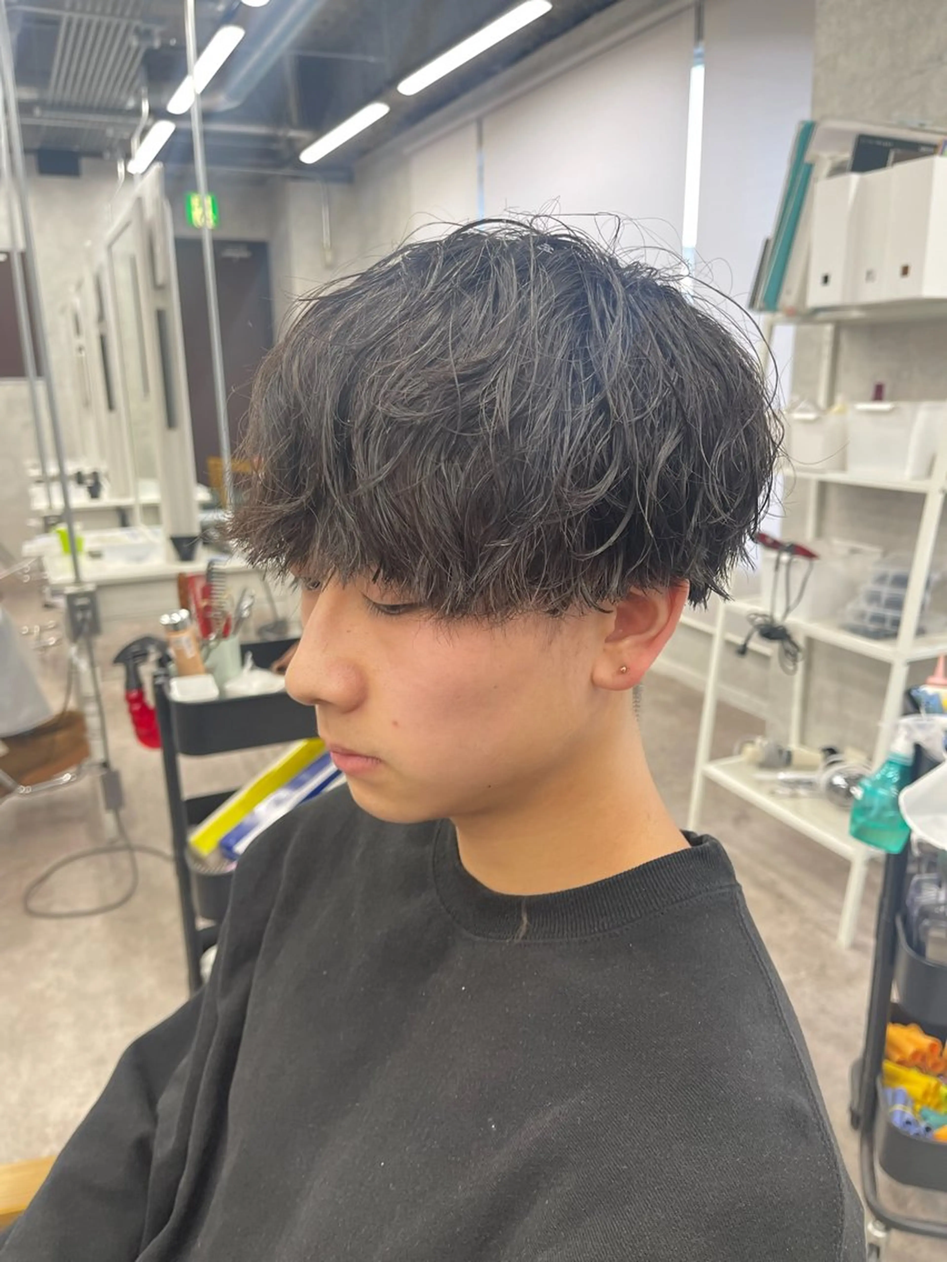 ショート パーマ メンズ カット パーマ ✨メンズ支持率no1 野上✨のヘアスタイル