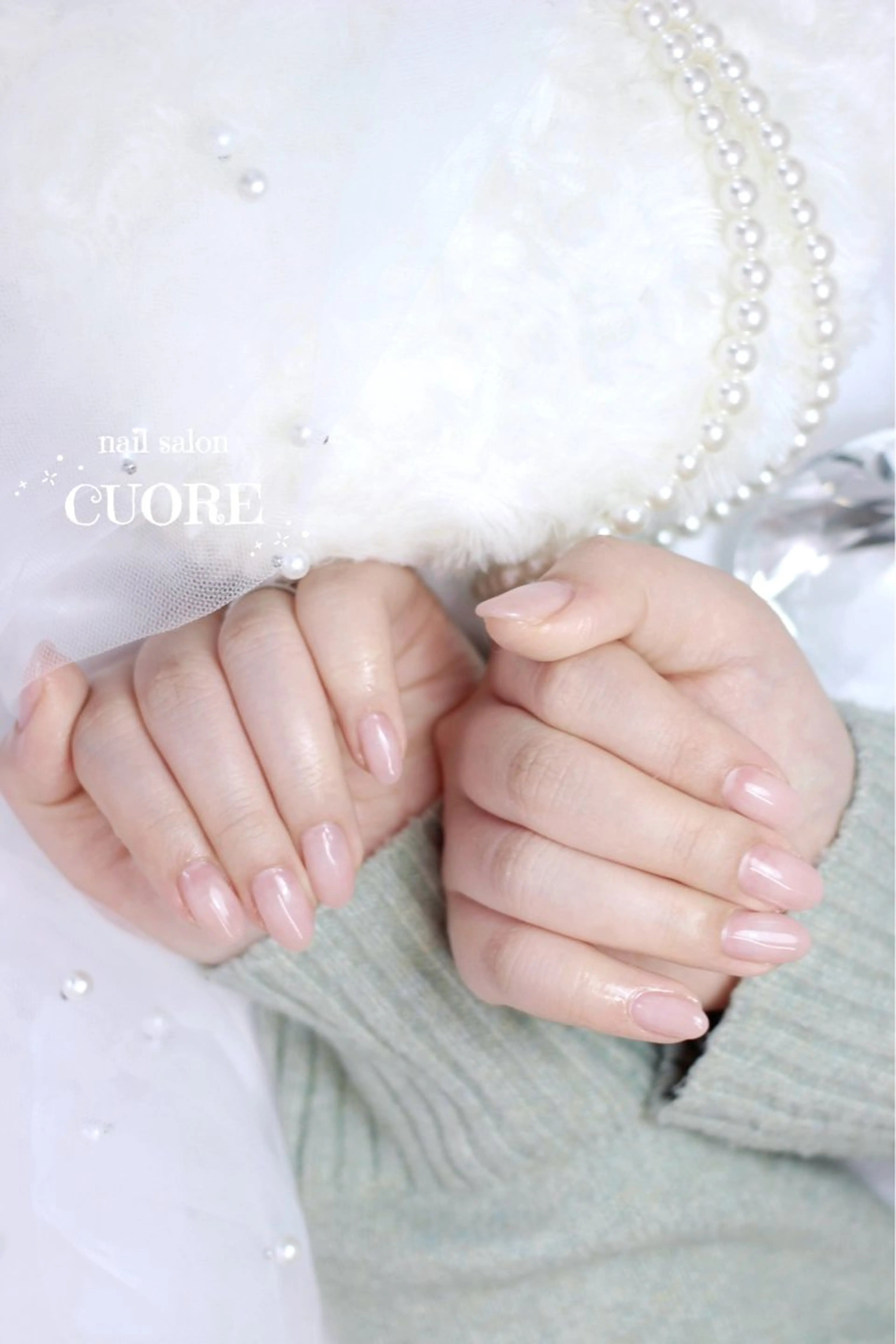 ネイル グラデーション オフィスネイル ピンク シンプルネイル 春ネイル ハンドネイル nail salon CUOREのネイルデザイン