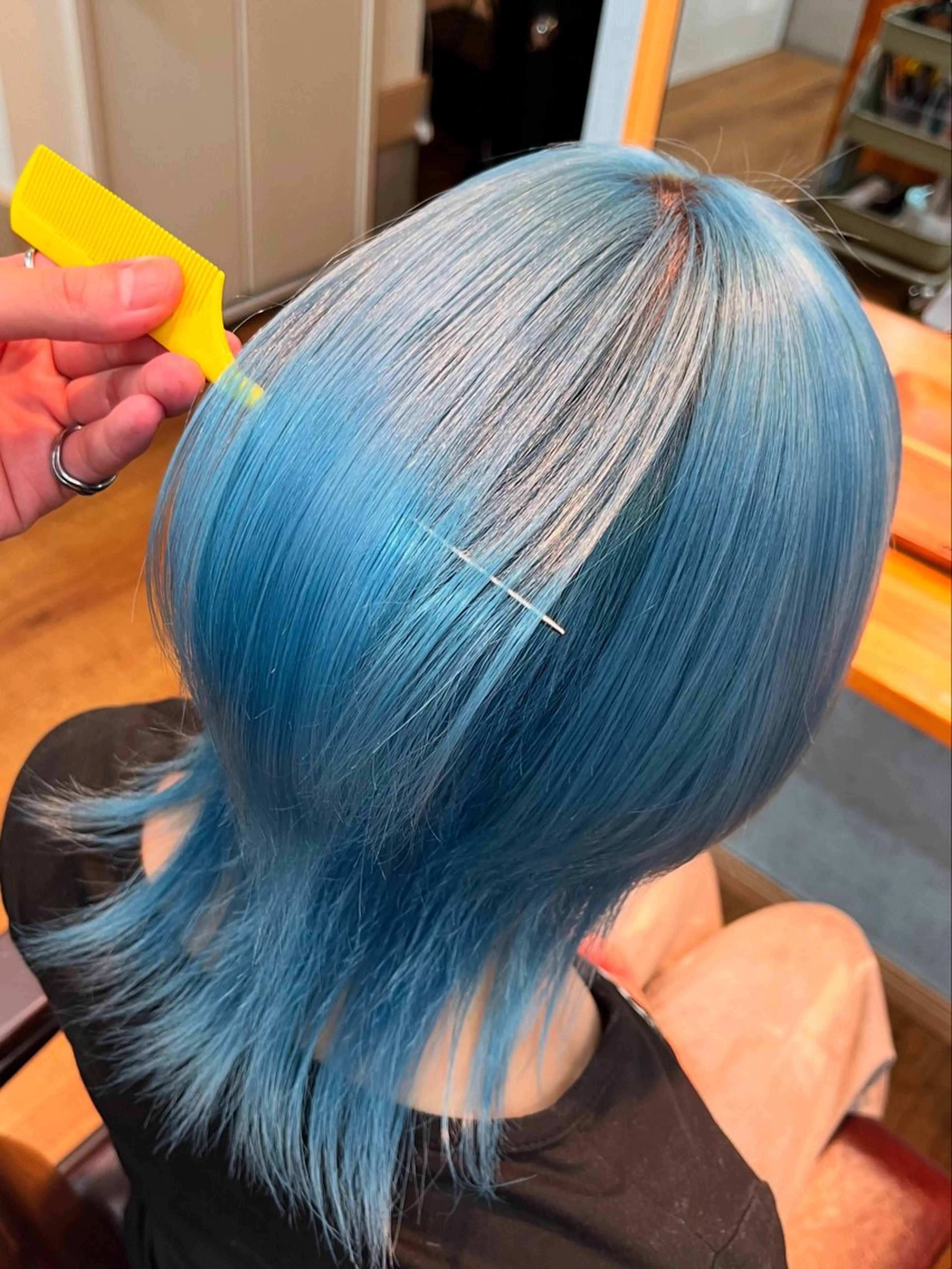 セミロング カラー ダブルカラー インナーカラー 髪質改善 ヘアカラー トリートメント 🫧ハイトーン/ ブリーチ🫧白石航汰のヘアスタイル