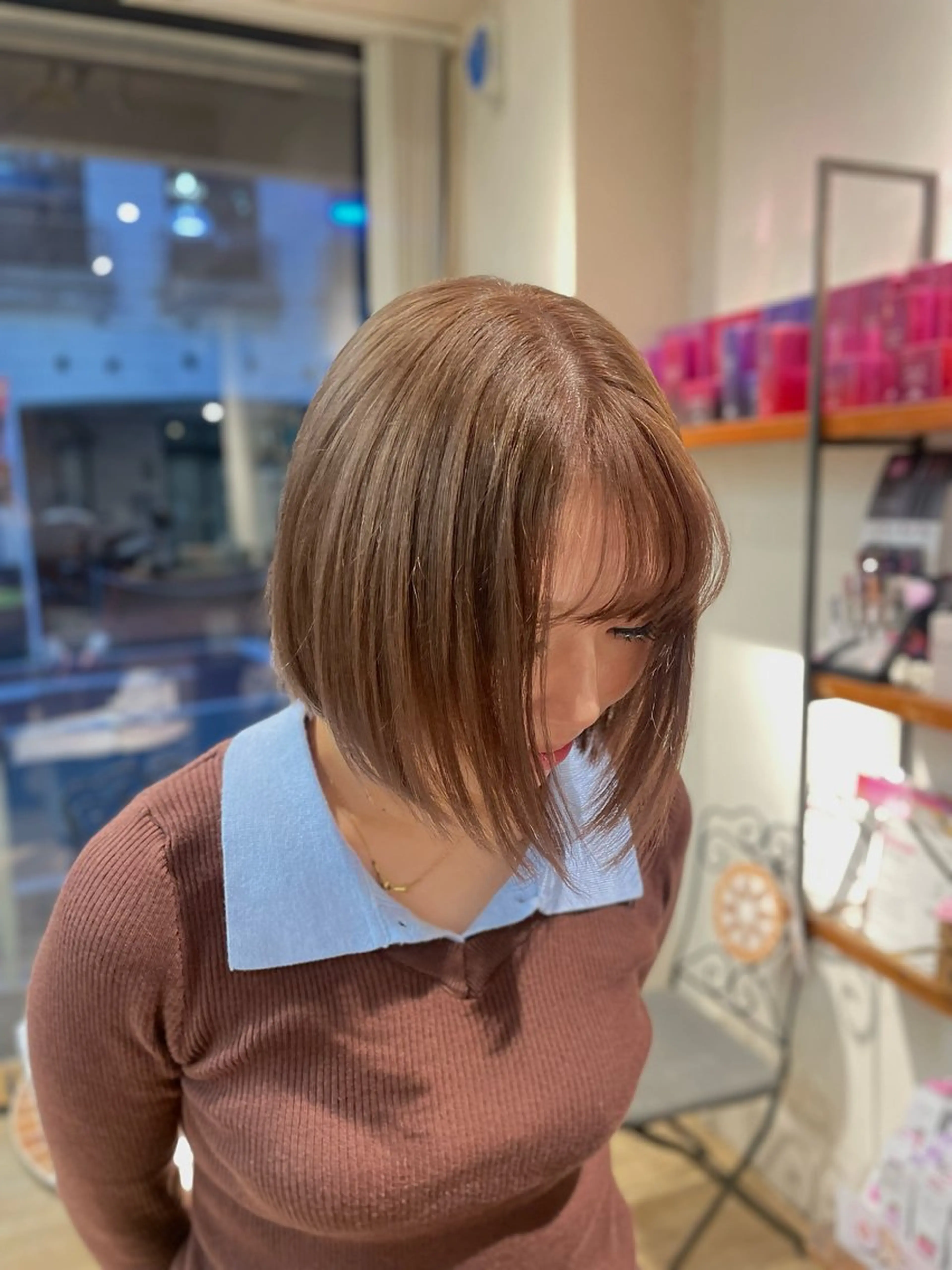 ミディアム カラー ヘアカラー こいき/赤味消し /艶カラー🎀✨のヘアスタイル