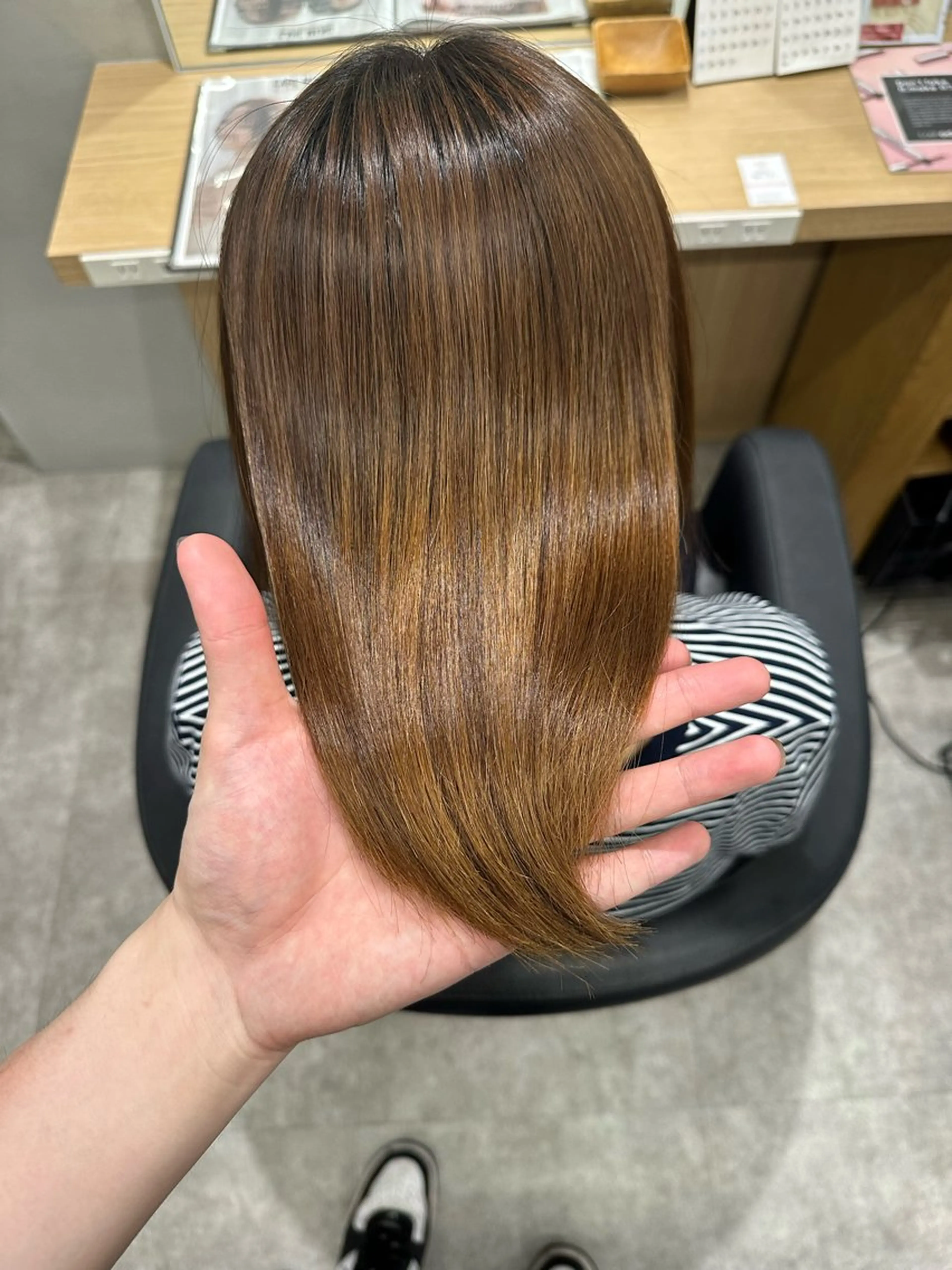 ミディアム 髪質改善 縮毛矯正 AVANCE.京橋店所属・美髪🫧ブリーチ/ デザイン/永田汰伊智のヘアスタイル