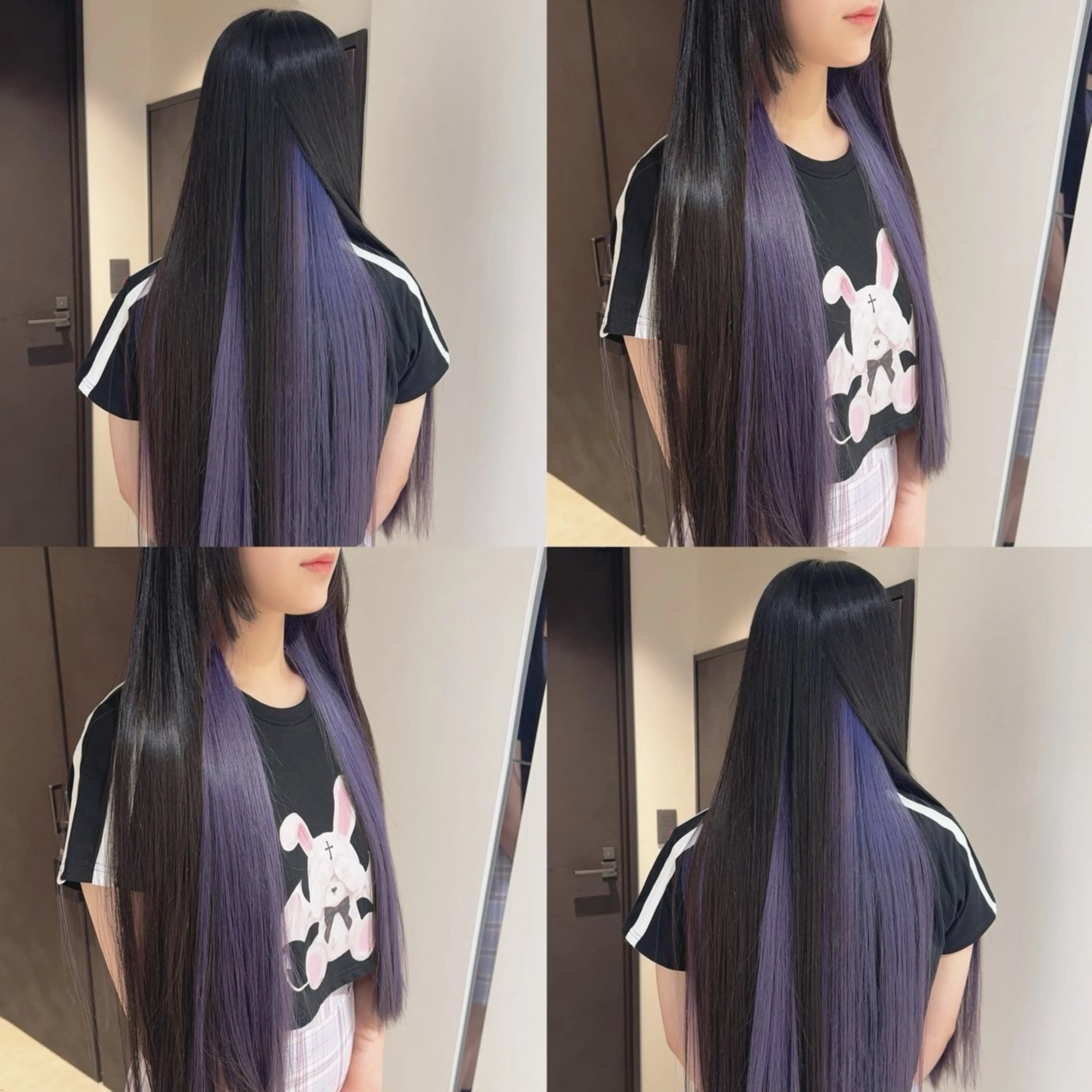 カラー インナーカラー ラベンダーカラー ヘアカラー トリートメント 渋谷:インナーカラー ／🍒エリカ🍒のヘアスタイル