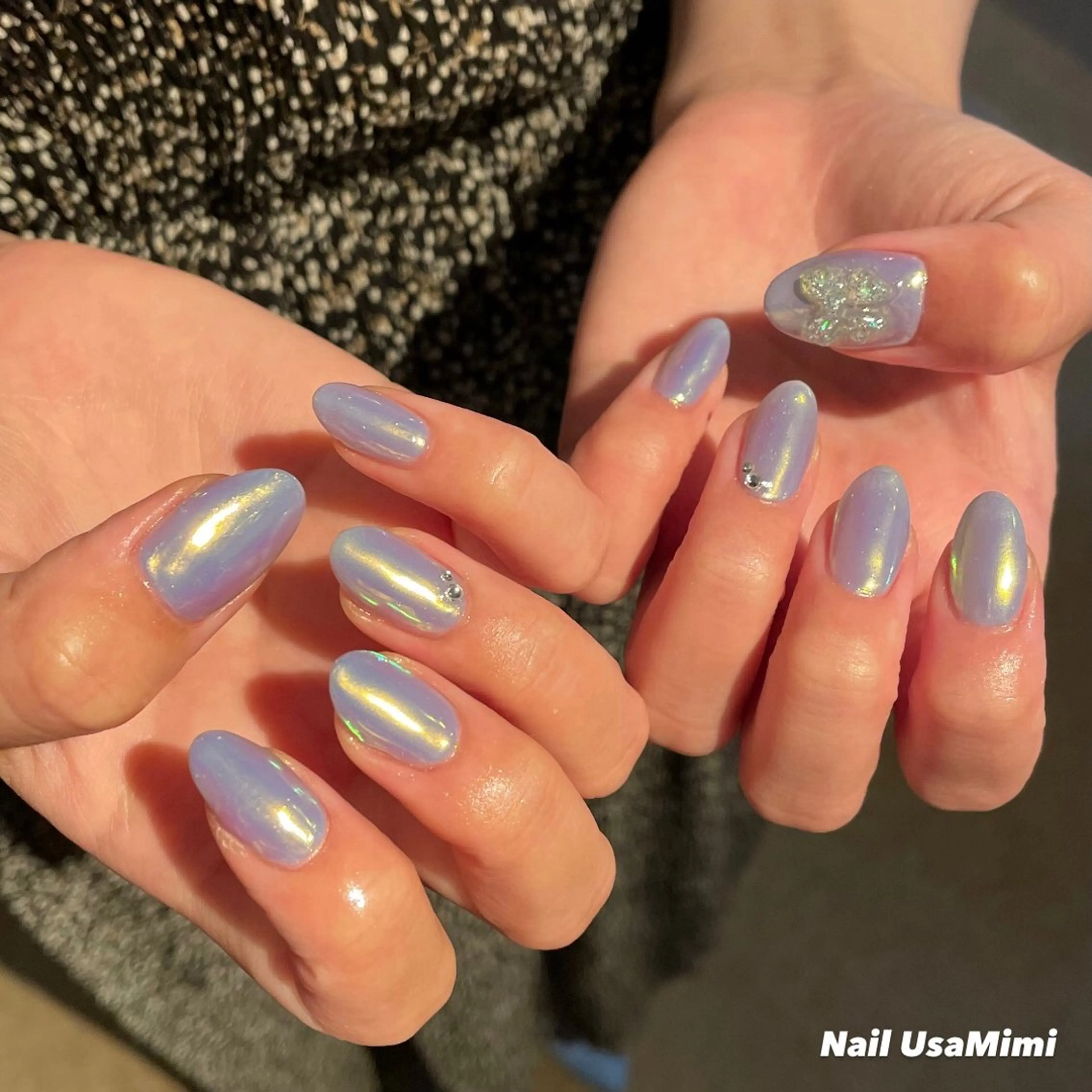 ネイル オーロラネイル 本町ネイルNail UsaMimiのネイルデザイン