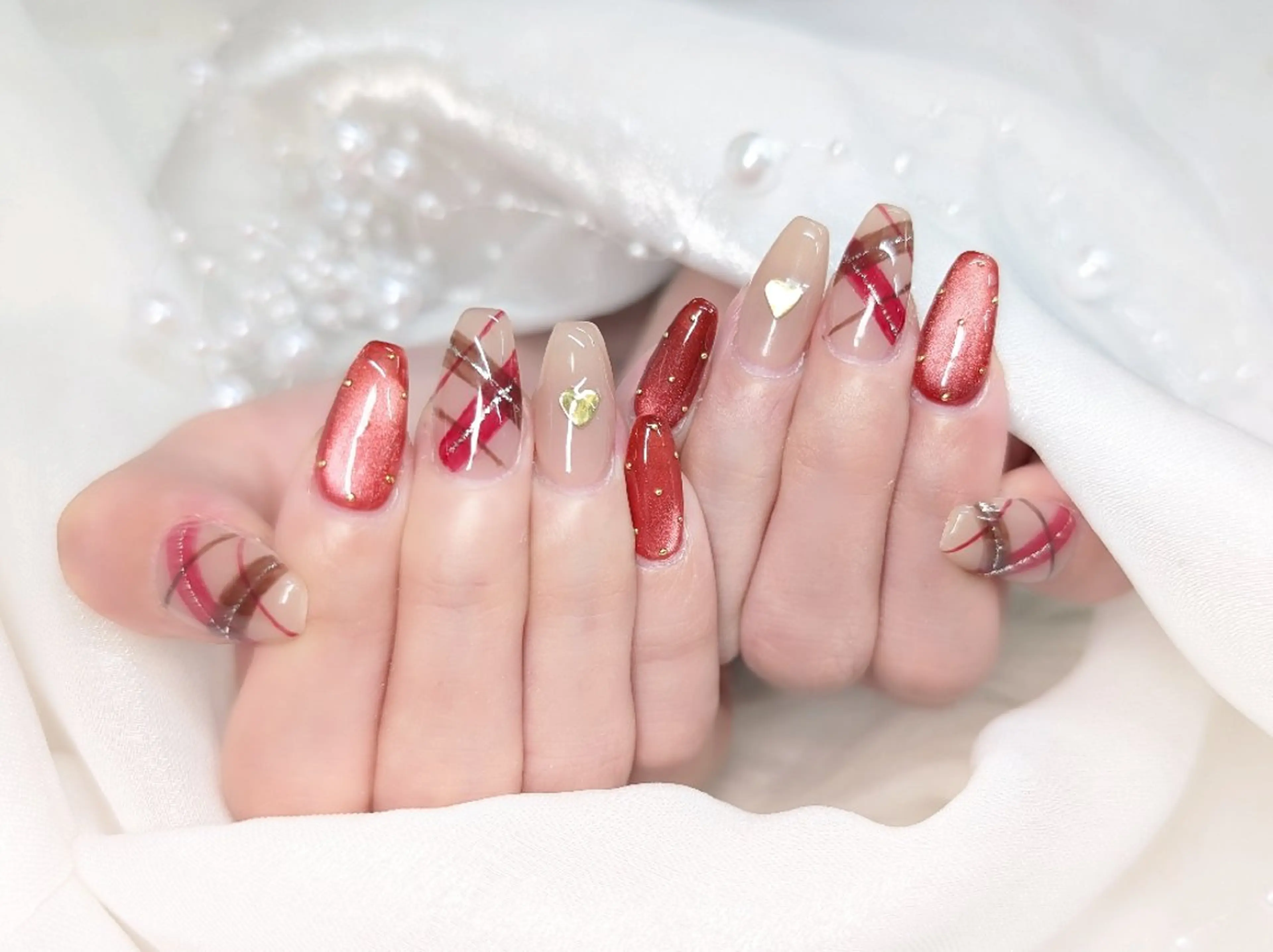 ネイル チークネイル 長さ出し フラッシュネイル フレンチネイル ジェルネイル Chouette Nailのネイルデザイン
