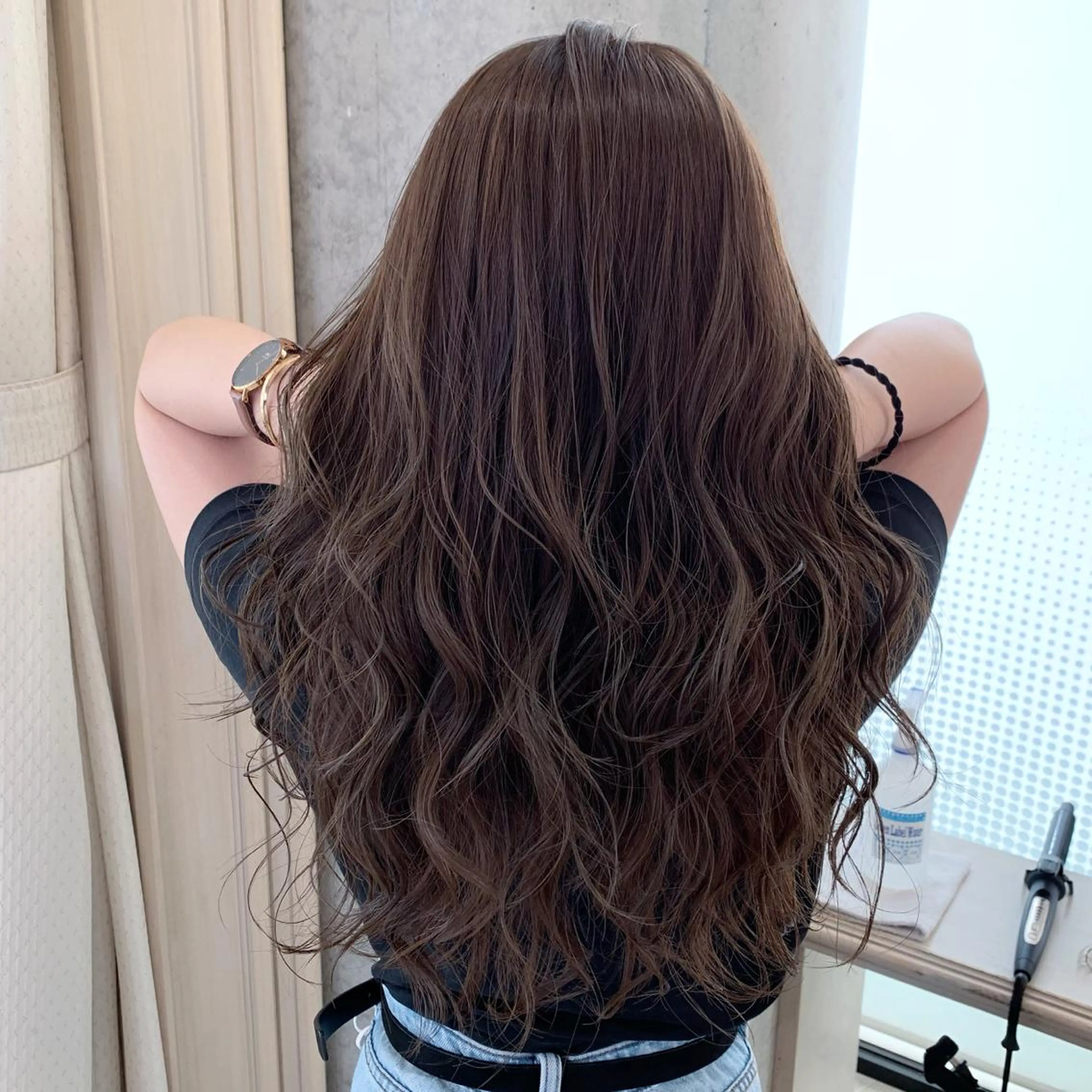 ロング ハイライト カット ヘアセット サソウ ユリエ🥥のヘアスタイル