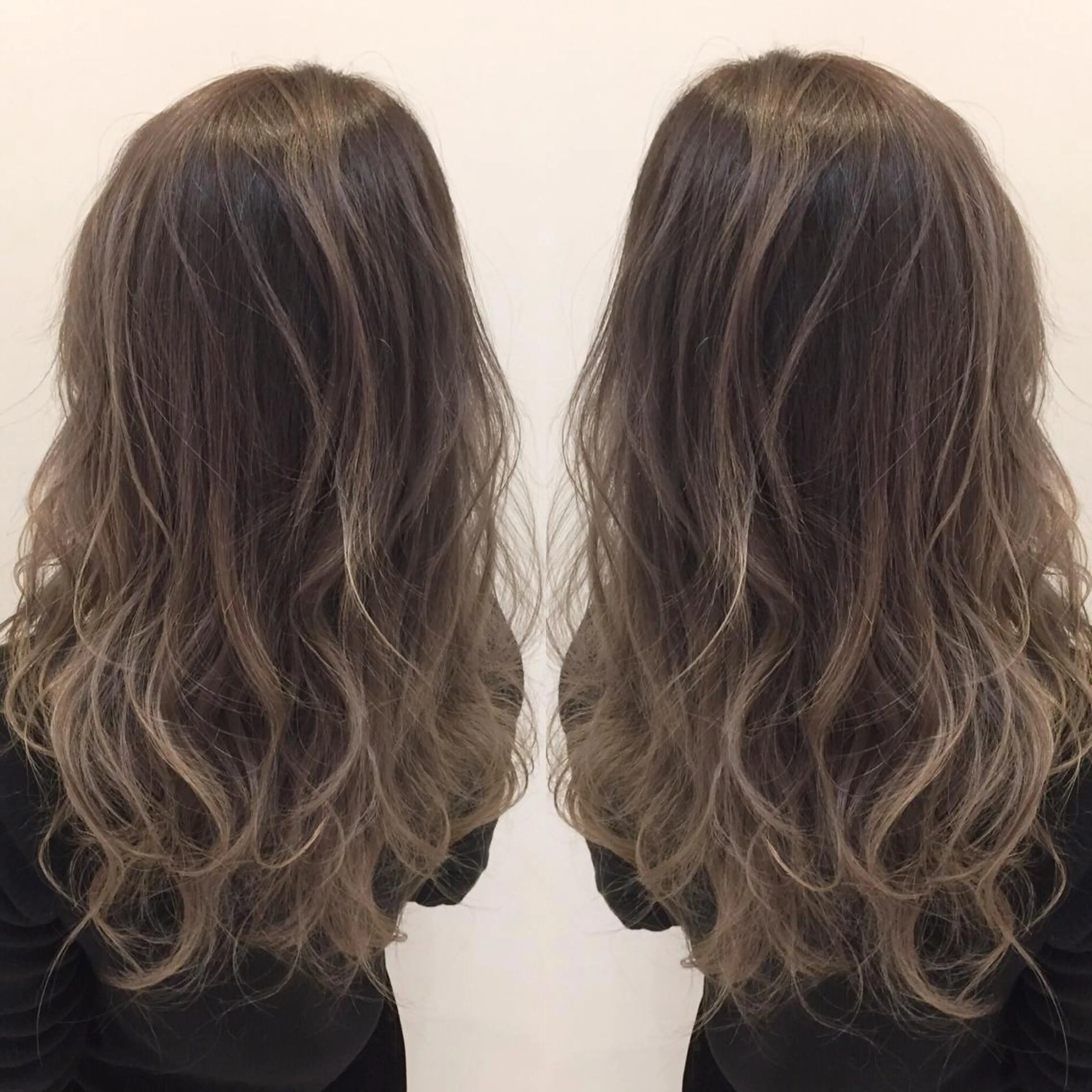 セミロング カラー シールエクステ⭐️ オオミタクヤのヘアスタイル