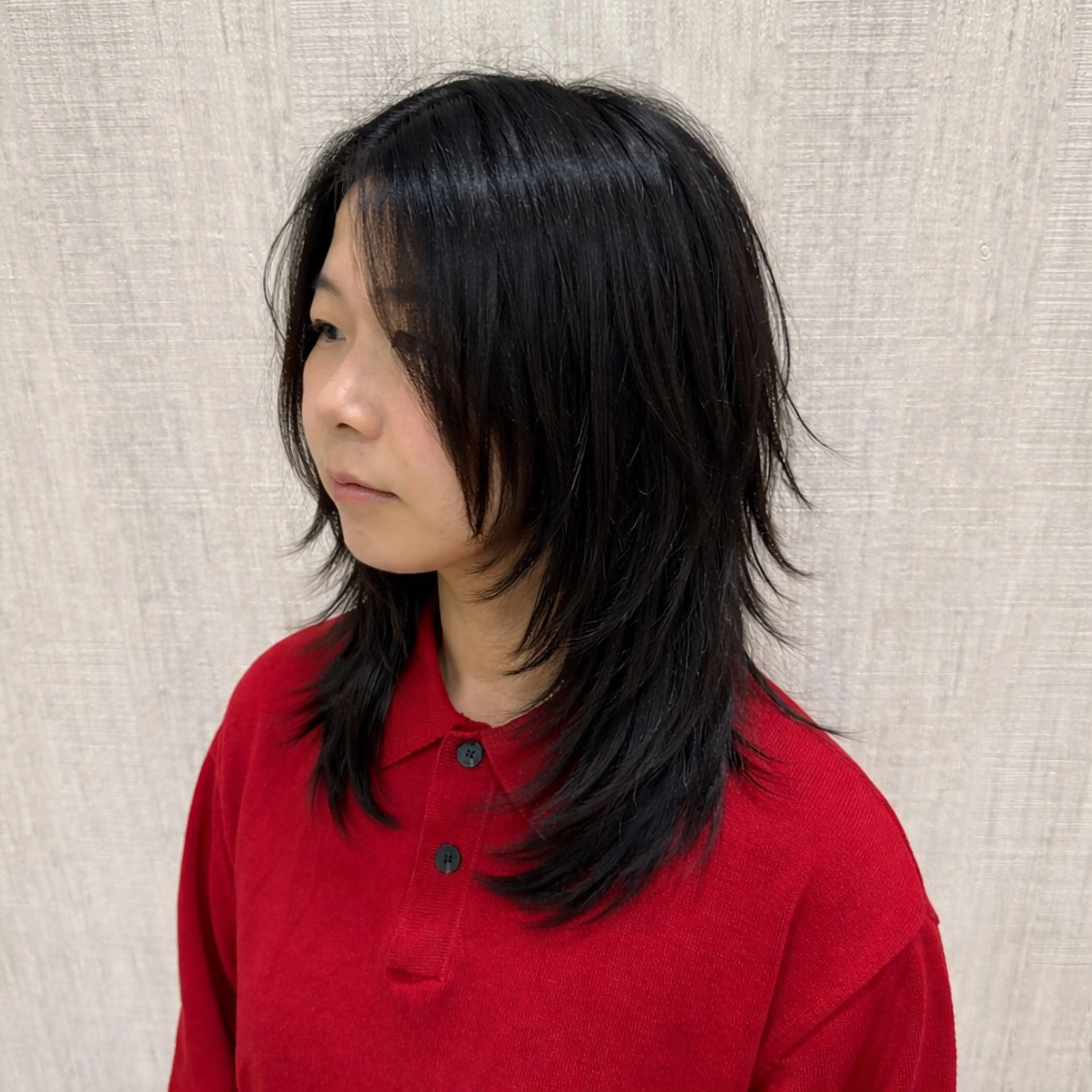 ミディアム 顔周りカット レイヤーカット 小顔カット カット ヘアカラー トリートメント 店長✨レイヤー✖️ 髪質改善✖️韓国ヘアのヘアスタイル