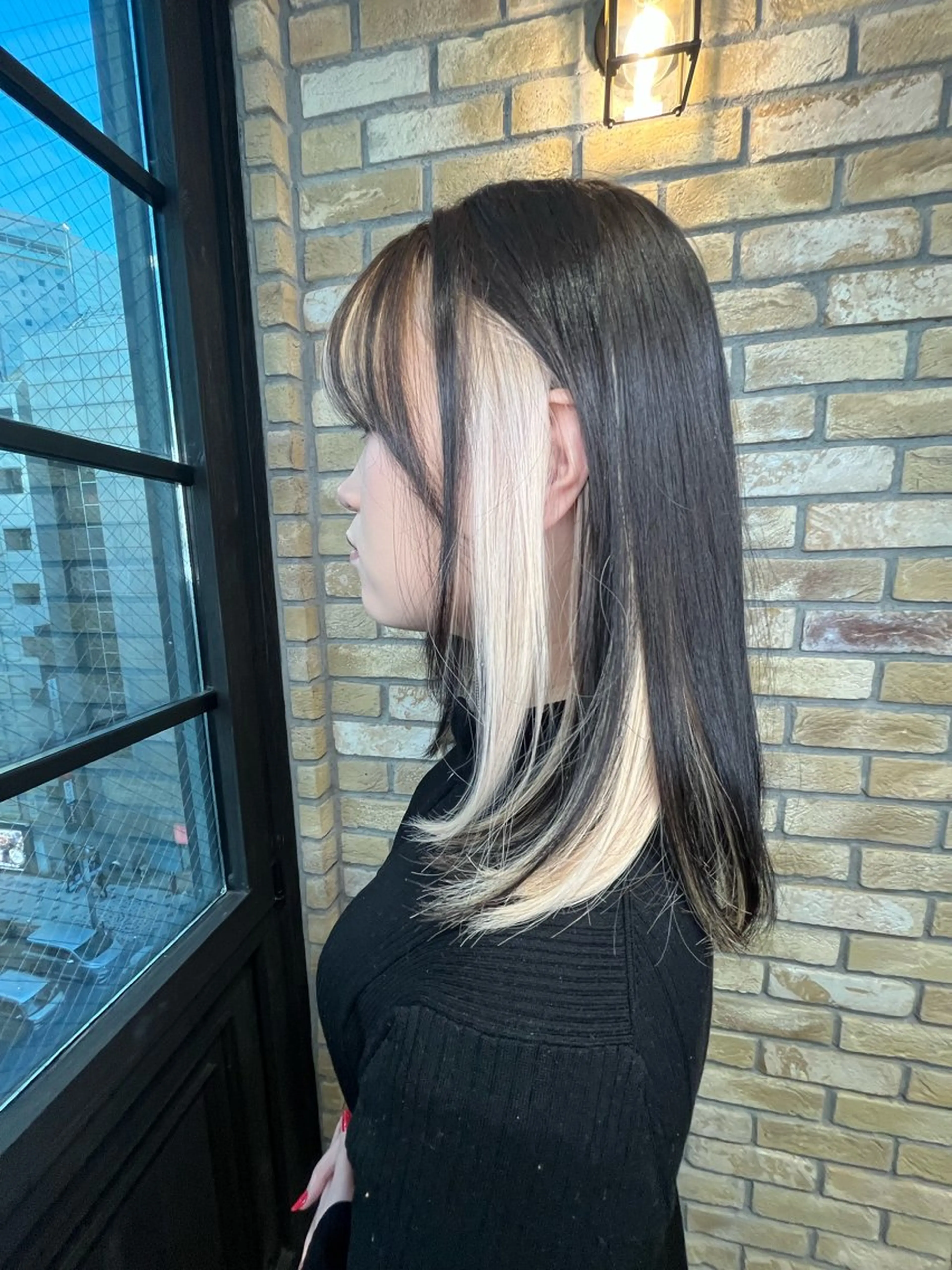 セミロング ツートーンカラー Monan渋谷 YUUKIのヘアスタイル