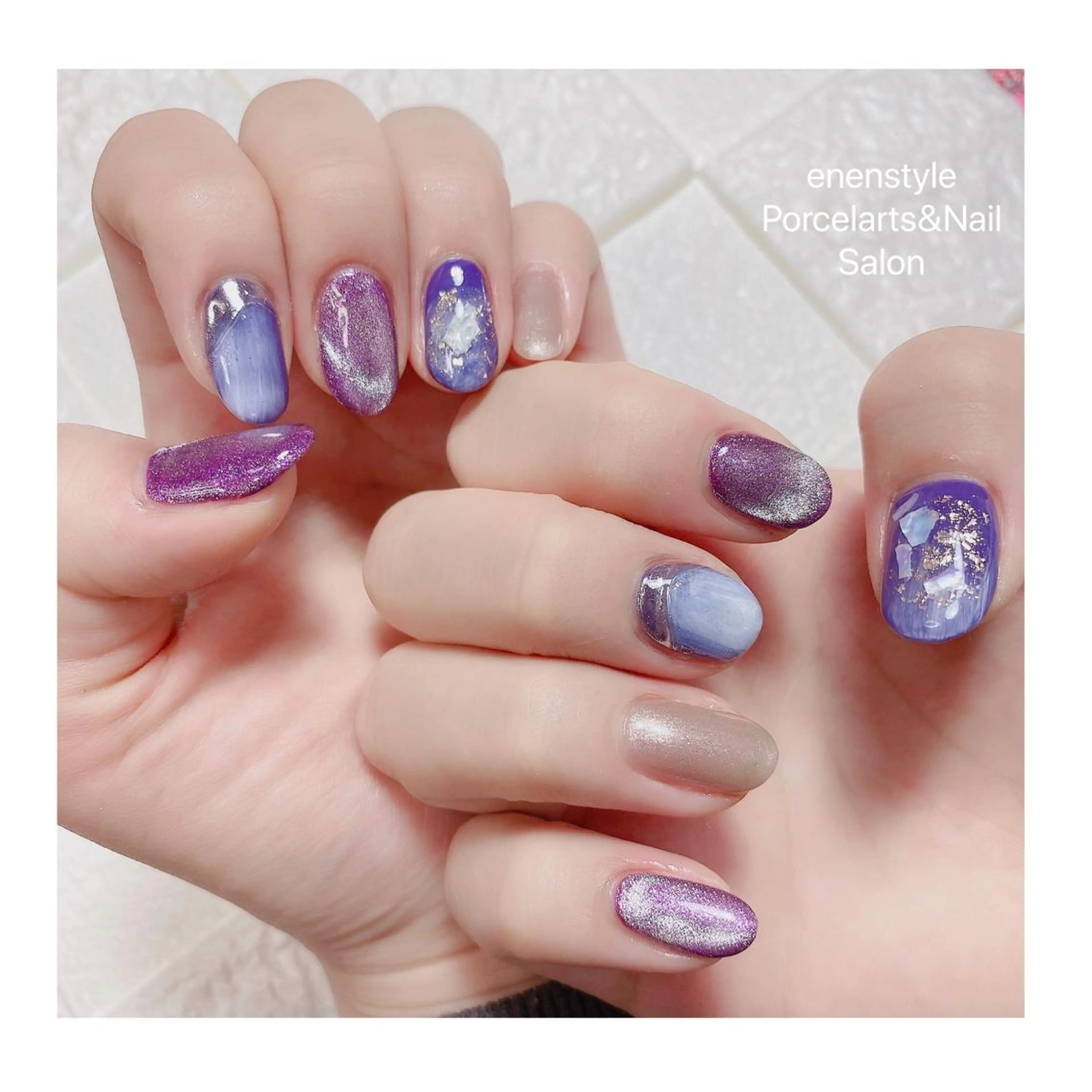 ミディアム ネイル ハンドネイル 👑enen style👑のネイルデザイン