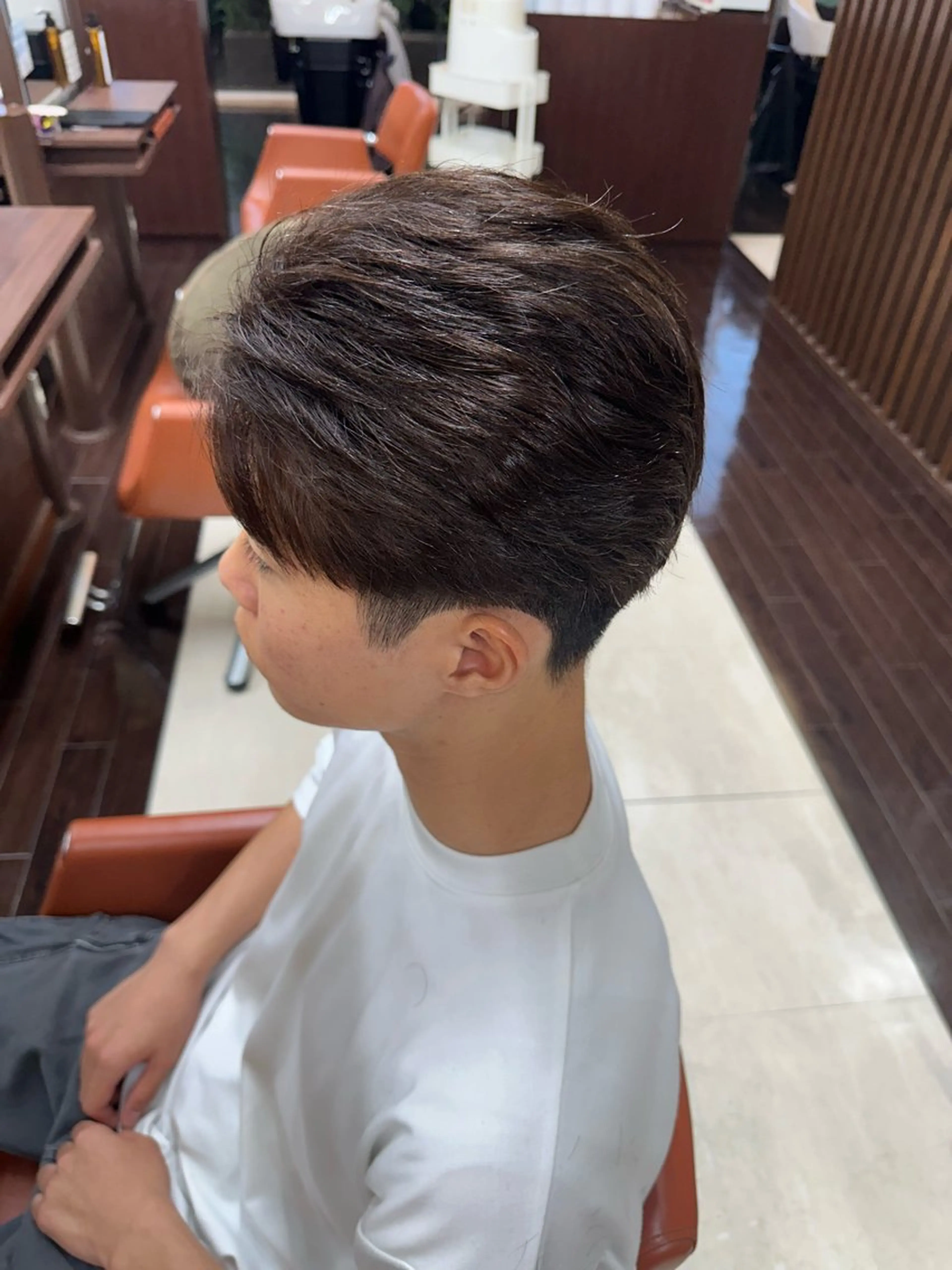 ショート カラー パーマ メンズ センターパート カット ヘッドスパ ヘアセット 毎月230人担当/ メンズヘア/清和武虎のヘアスタイル