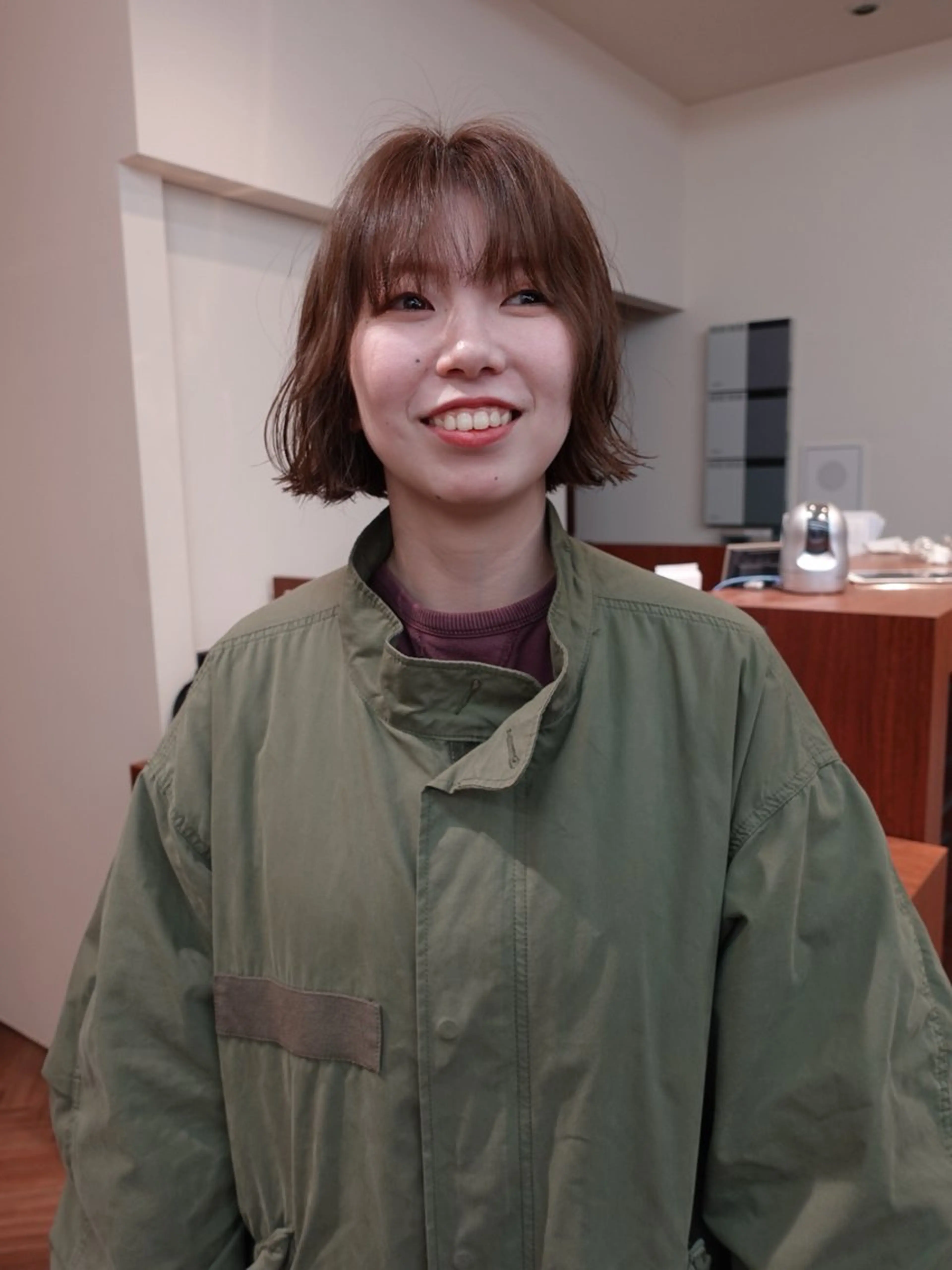 ショート カラー パーマ ボブパーマ/パーマ ウルフパーマのヘアスタイル