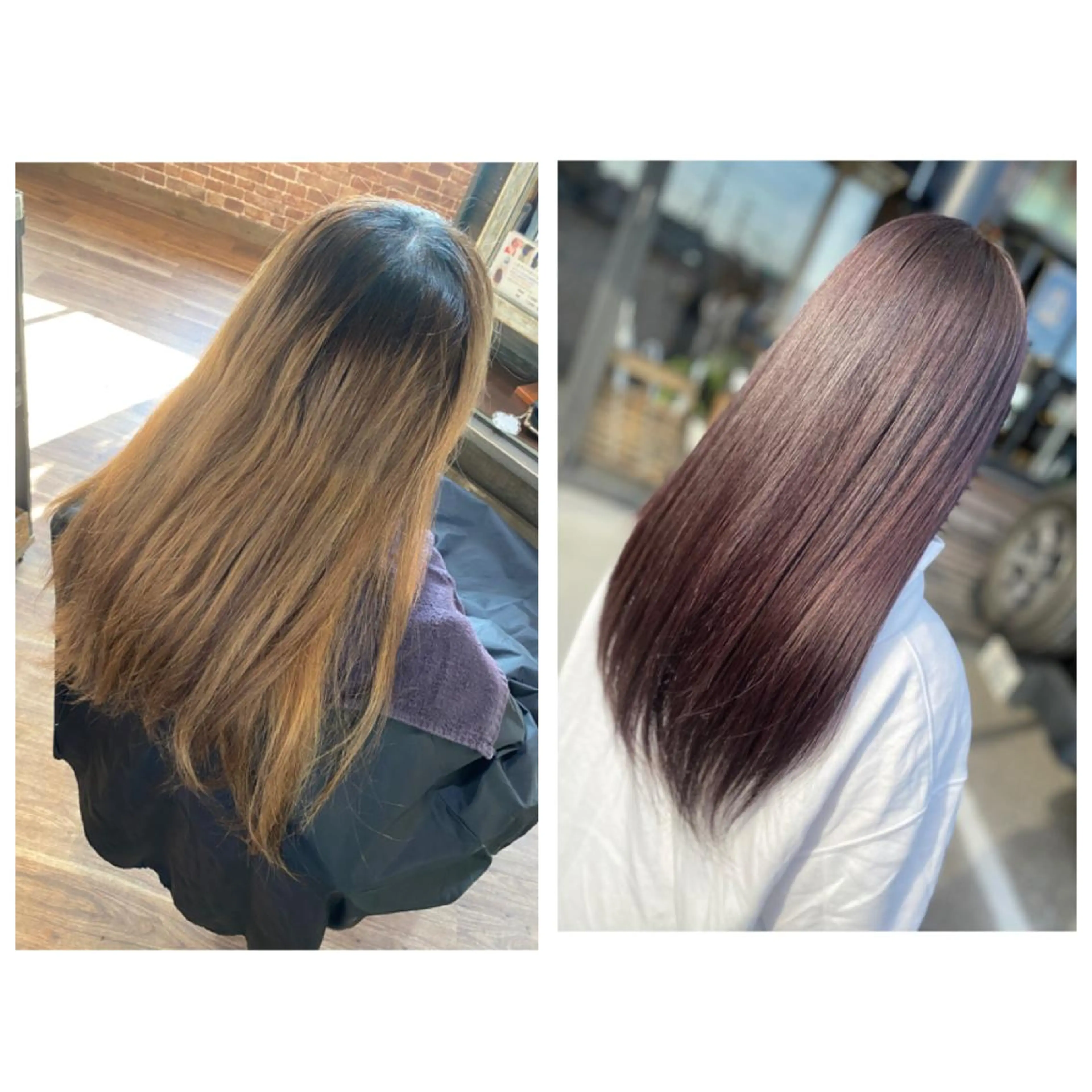 ロング カラー アッシュ ラベンダーカラー トリートメント ハイライト/インナー /ブリーチ/レイヤーのヘアスタイル