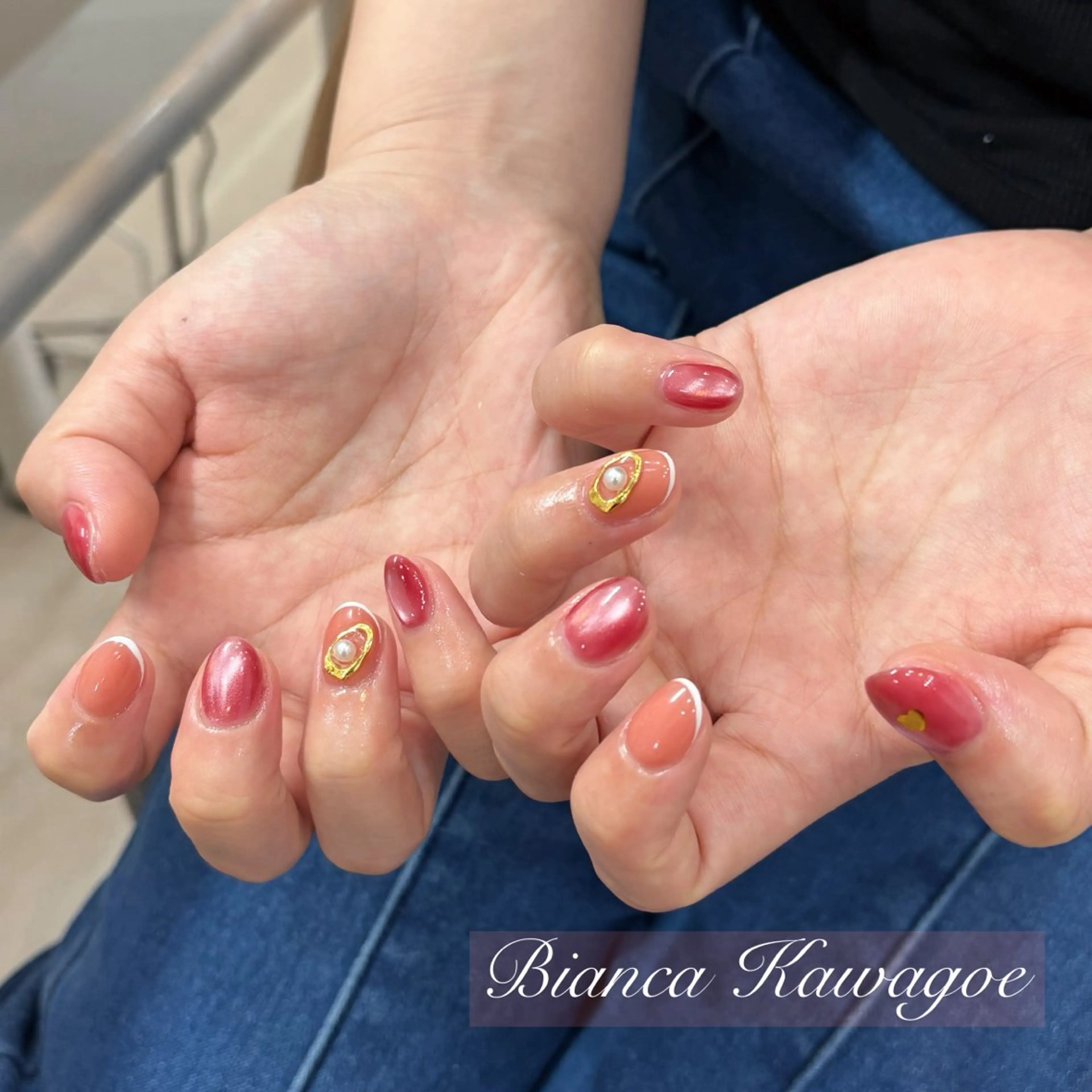 ネイル ハンドネイル Bianca川越 🍓Nakasoneのネイルデザイン