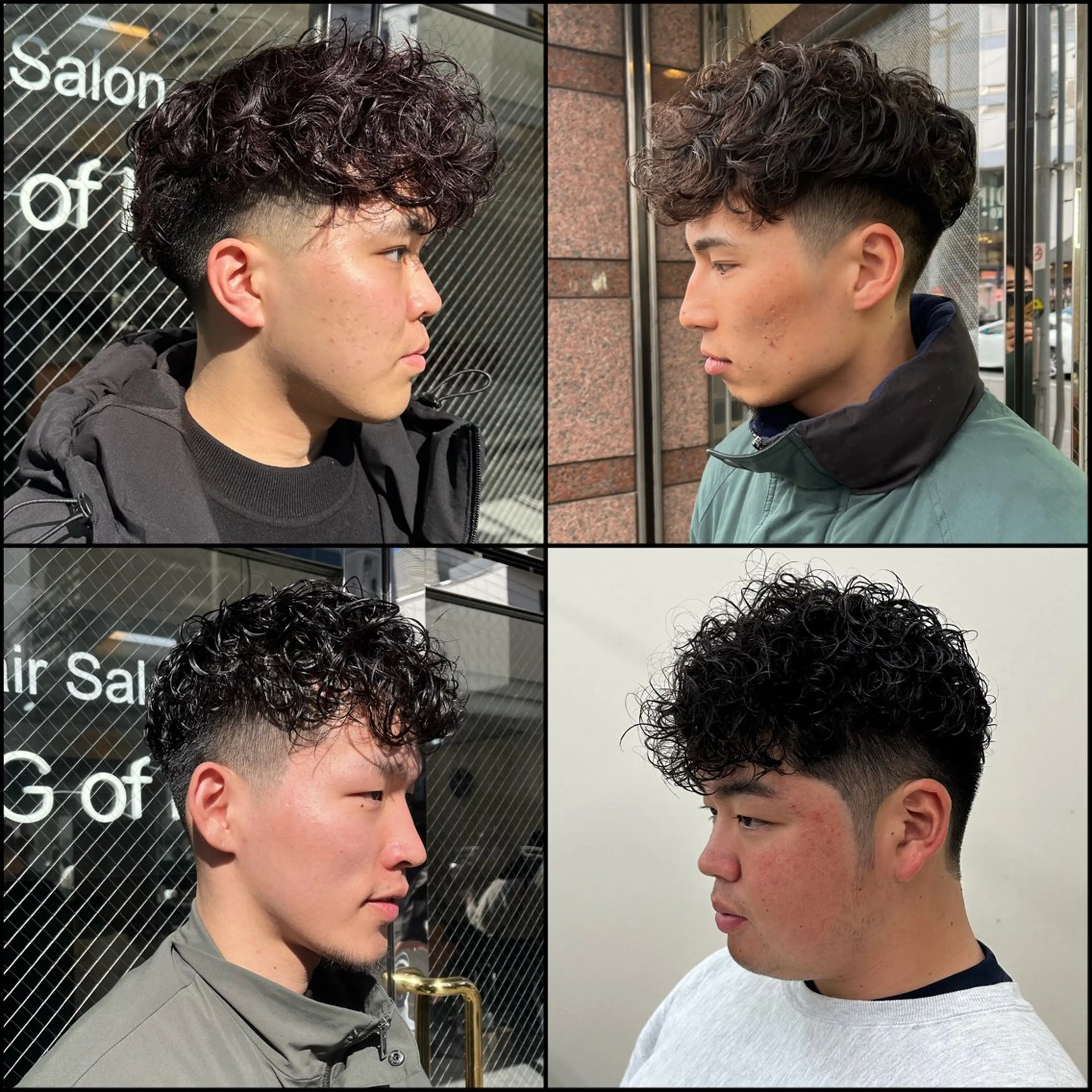 ショート パーマ メンズ フェードカット スキンフェード スペインカール 京都駅メンズカット/ パーマ/Keigoのヘアスタイル