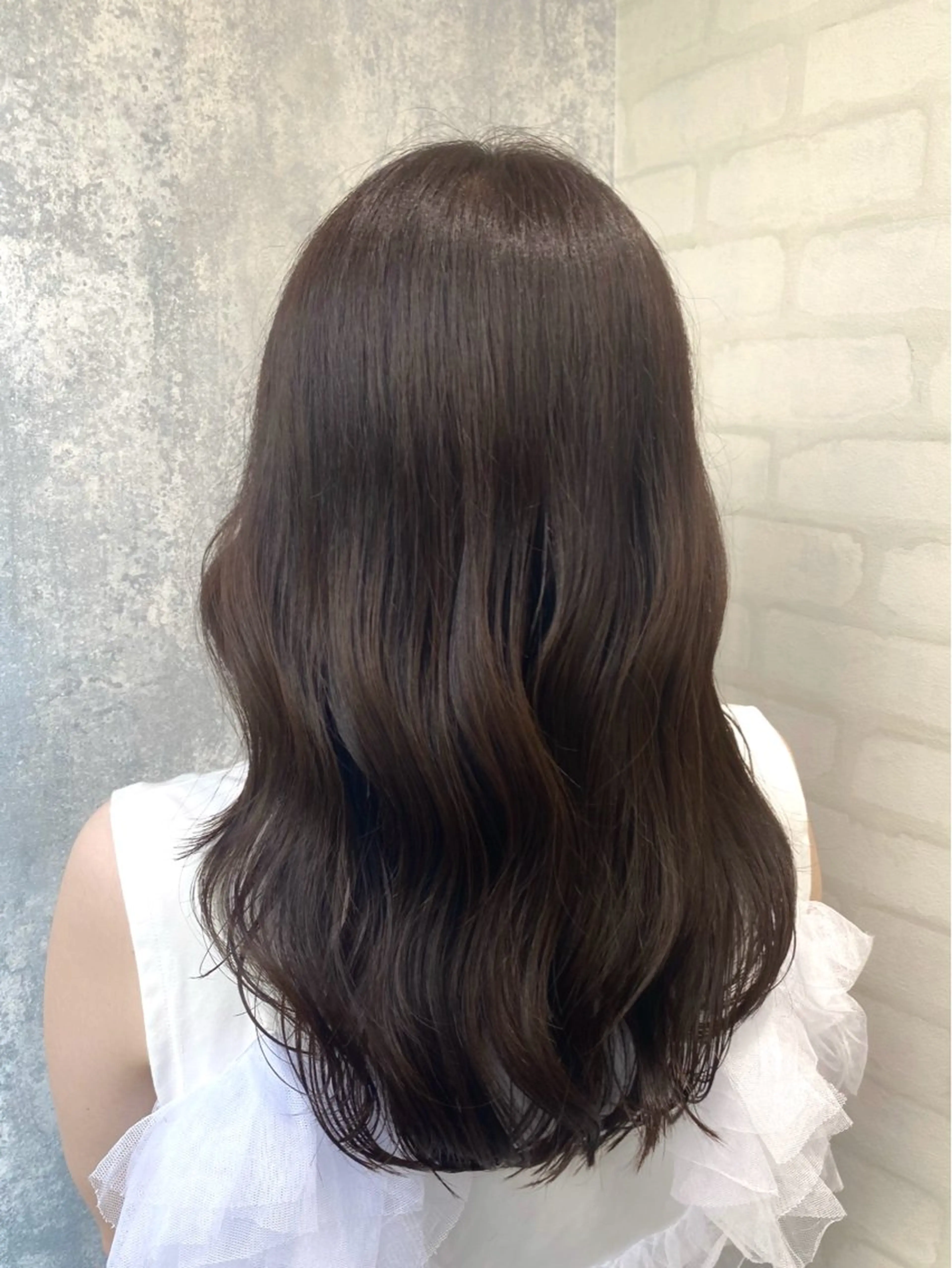 セミロング カラー カット ヘアカラー トリートメント shiori/透明感 /顔周り/髪質改善のヘアスタイル