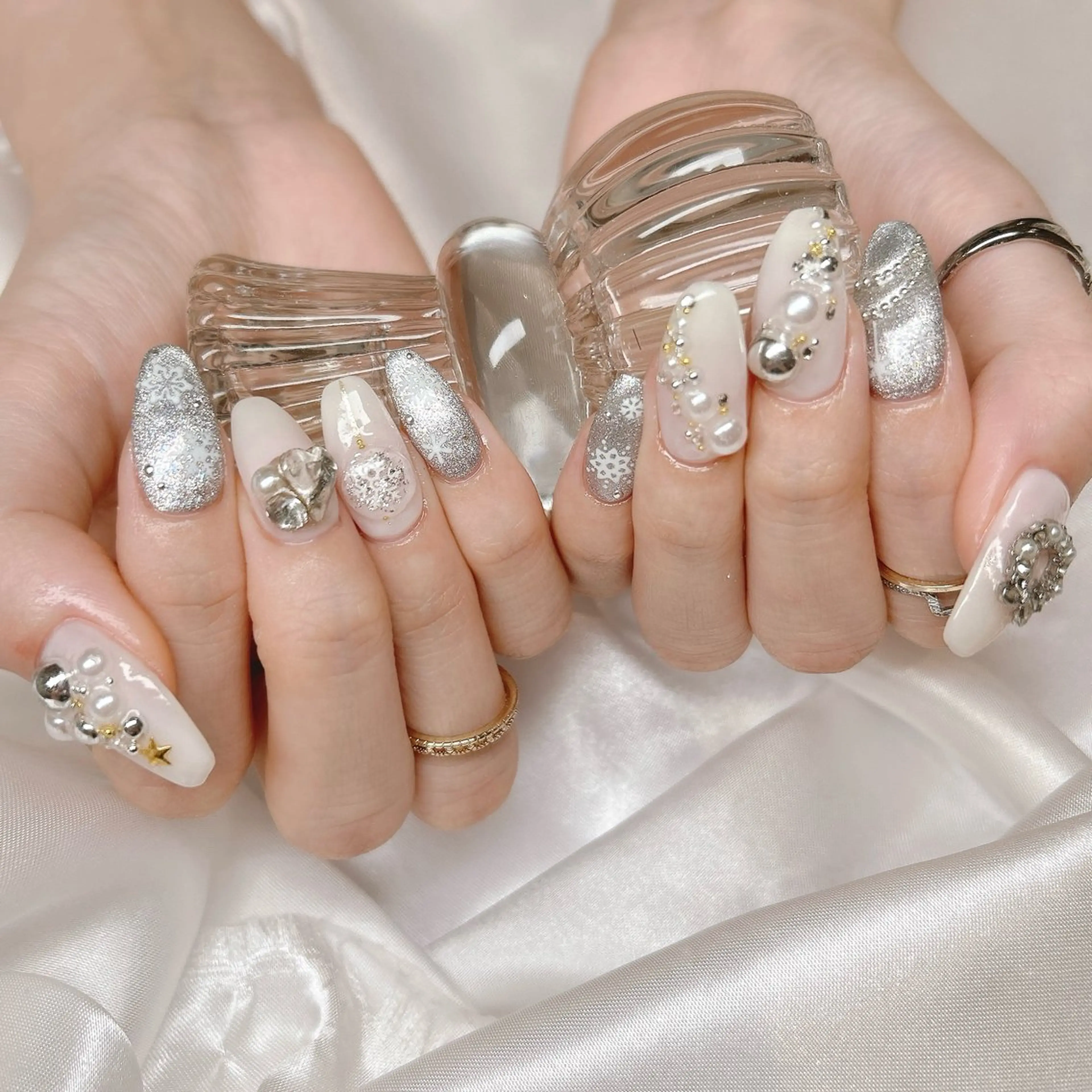 ネイル 冬ネイル クリスマス ハンドネイル junna 金山.東別院.上前津のネイルデザイン