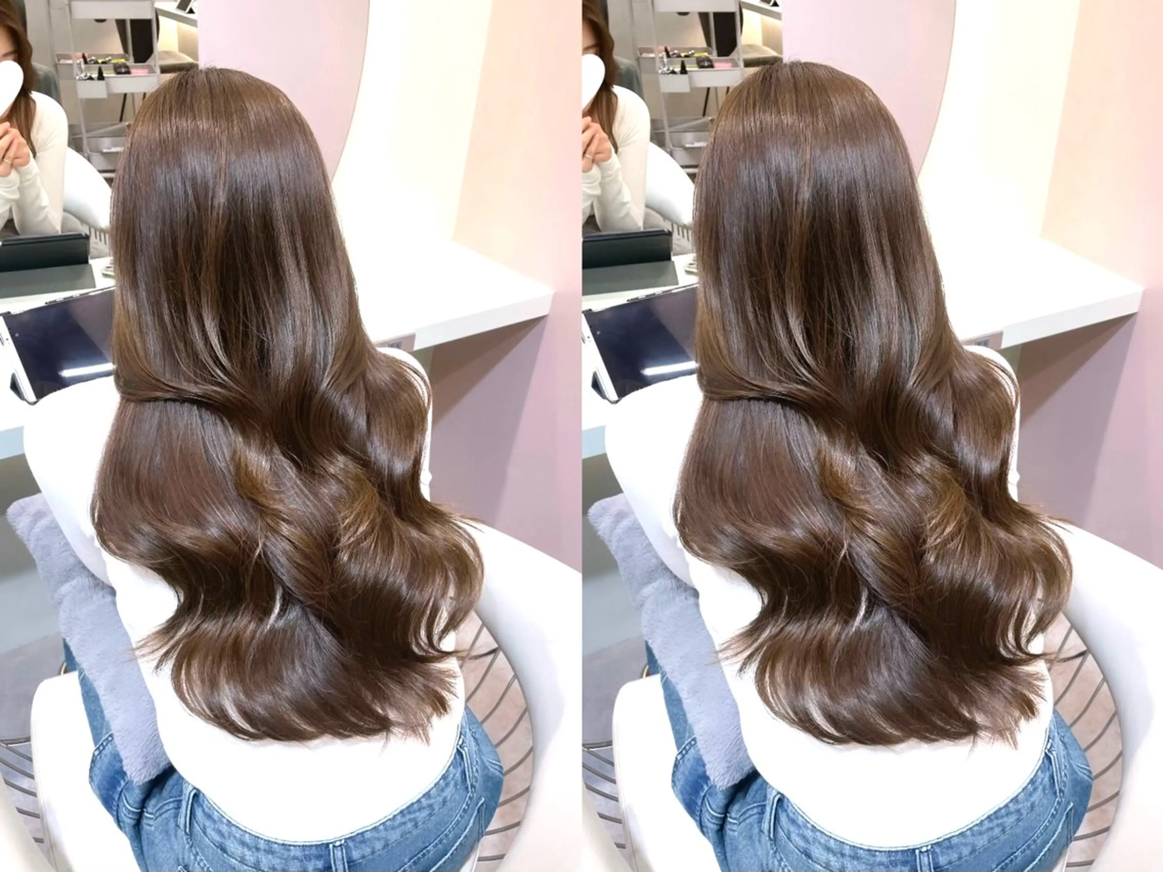 セミロング カラー カット ヘアカラー トリートメント ヘアセット 縮毛矯正ブリーチなし 🍒❤ゆうきのヘアスタイル