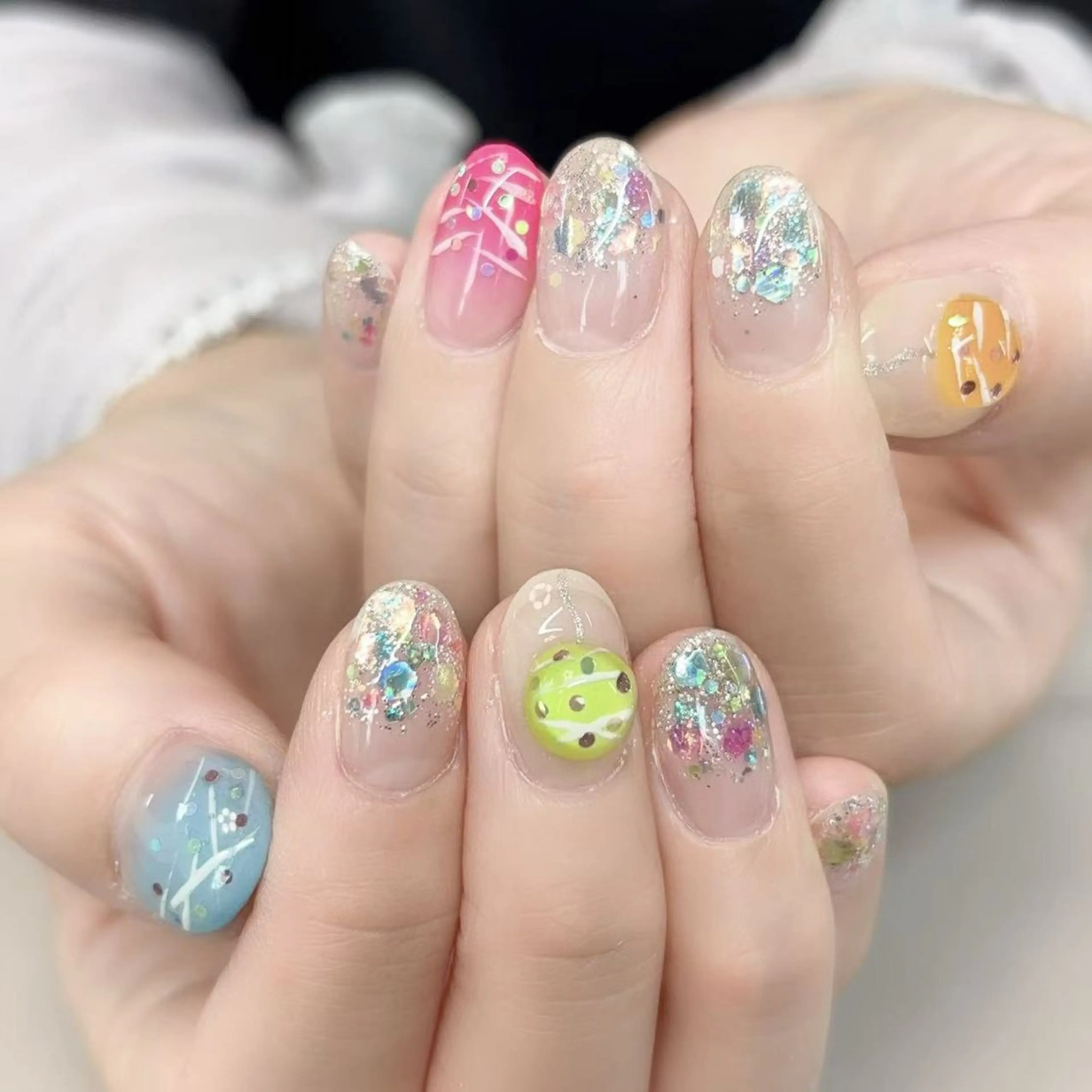 ネイル 水色 Rika  nail cocoのネイルデザイン