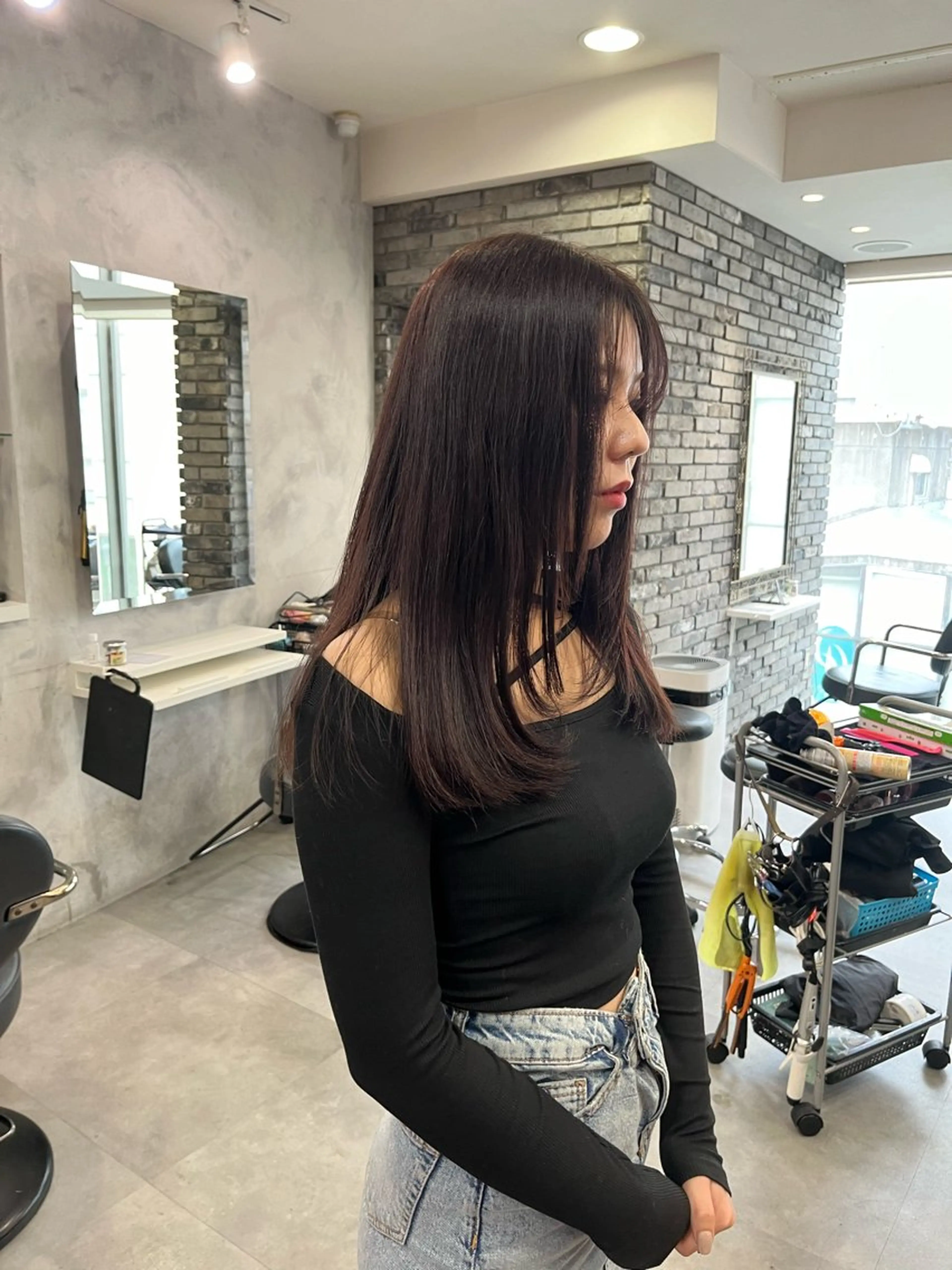 ミディアム 平尾/高宮/艶カラー /ハイライト/綜一郎のヘアスタイル