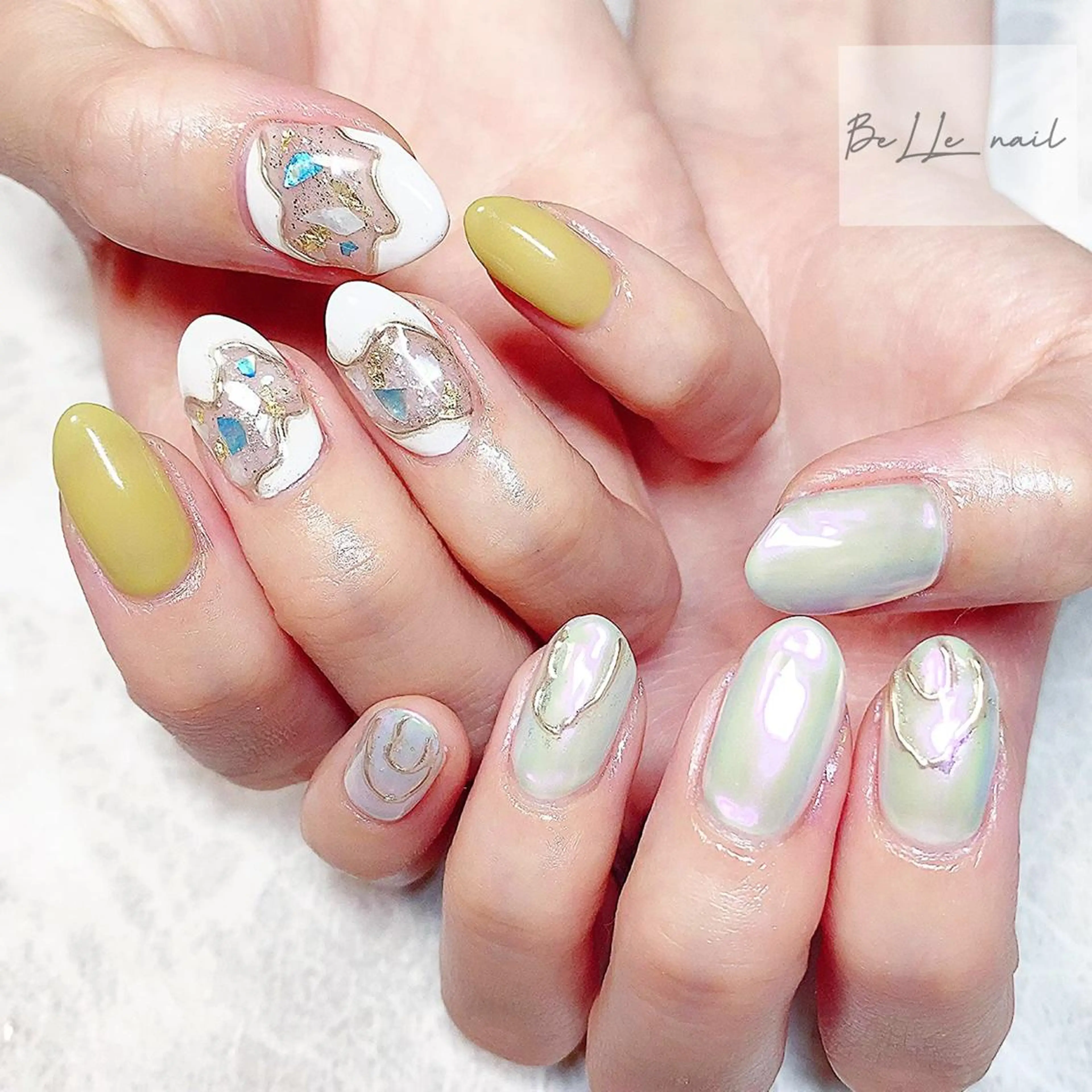 ネイル オーロラネイル BeLLe nailのネイルデザイン